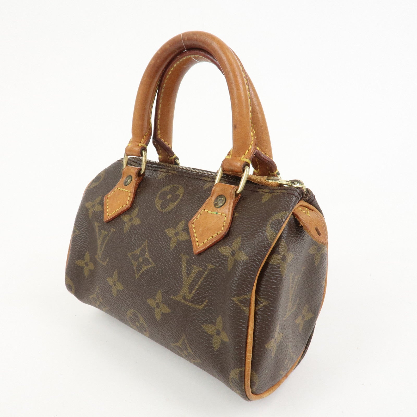 Louis Vuitton Monogram Mini Speedy Hand Bag Brown M41534