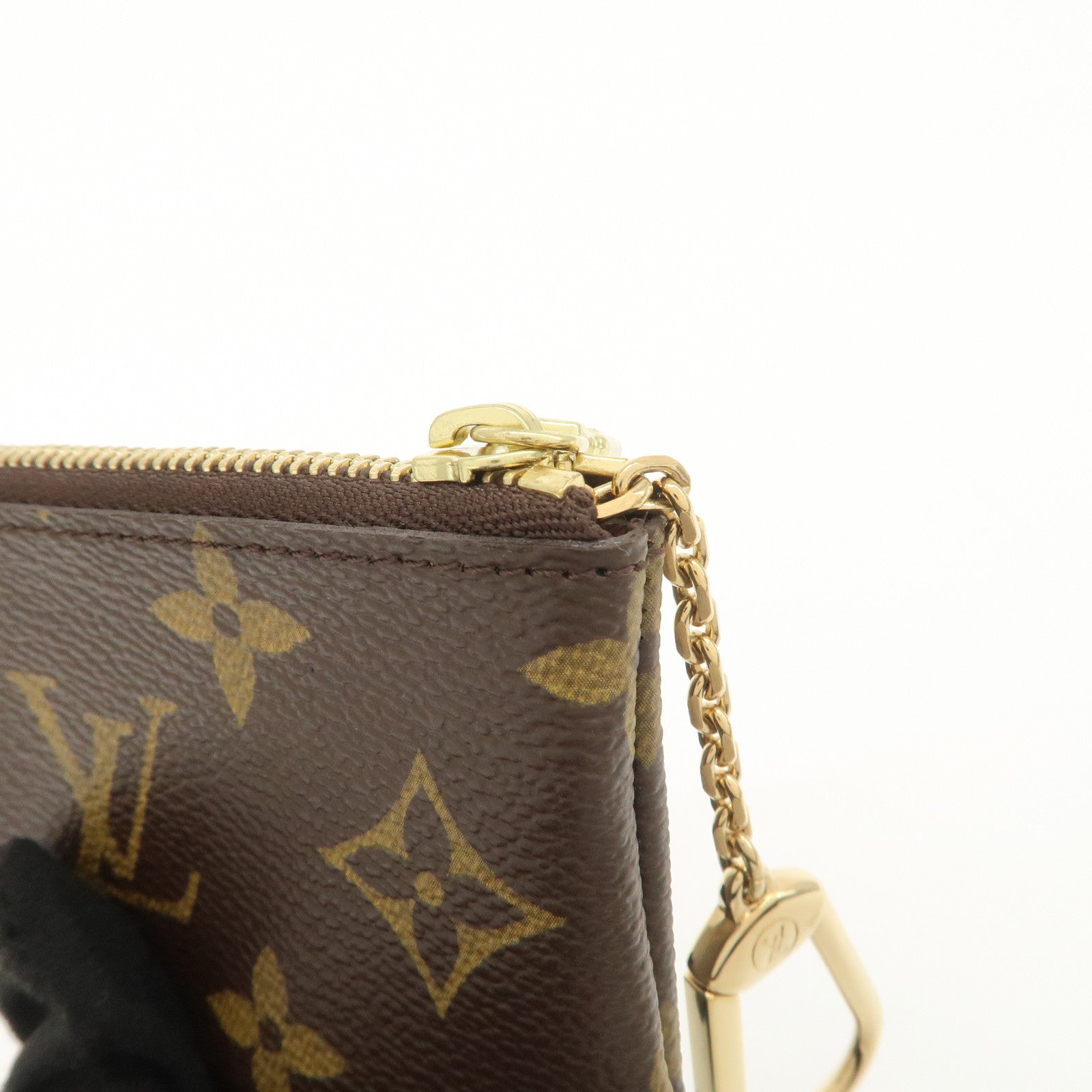 Louis Vuitton Monogram Pochette Cles Coin Case Key Case Brown M62650