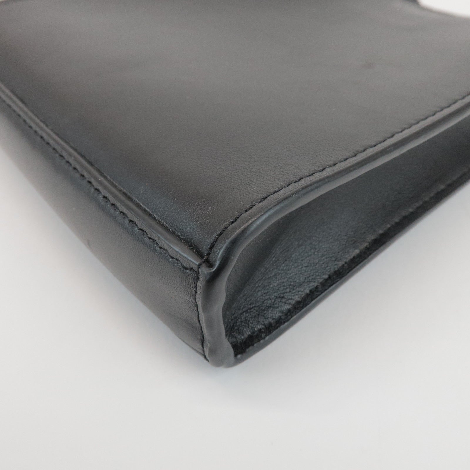 JIL SANDER Tangle Leather Shoulder Bag Crossbody Bag Black