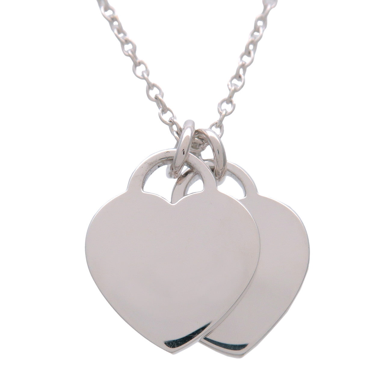 Tiffany & Co Return to Tiffany Mini Double Heart Tag Necklace SV925