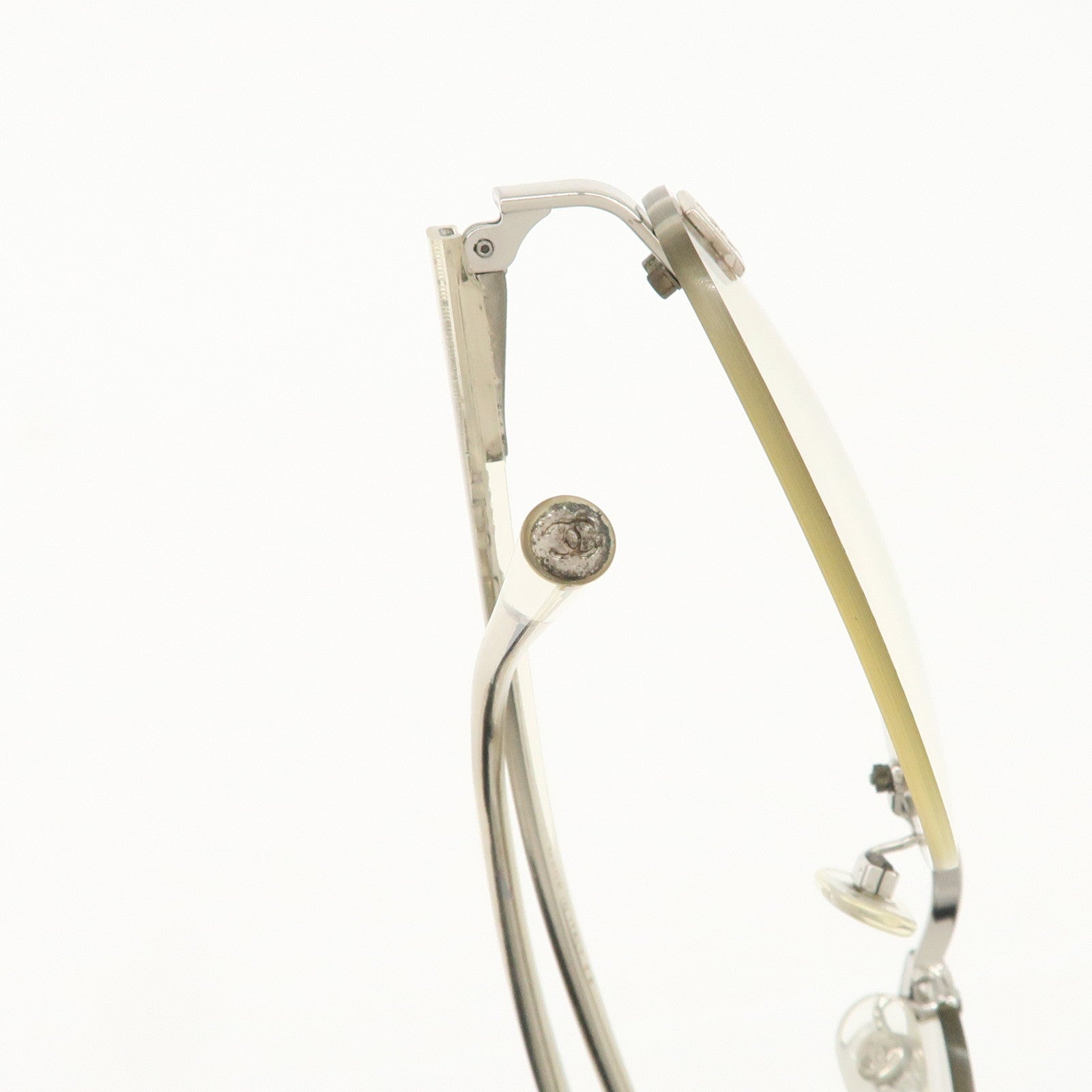 CHANEL COCO Mark Plastic Clear Sunglasses 4069 c.124 124/61 58□18 130 Used