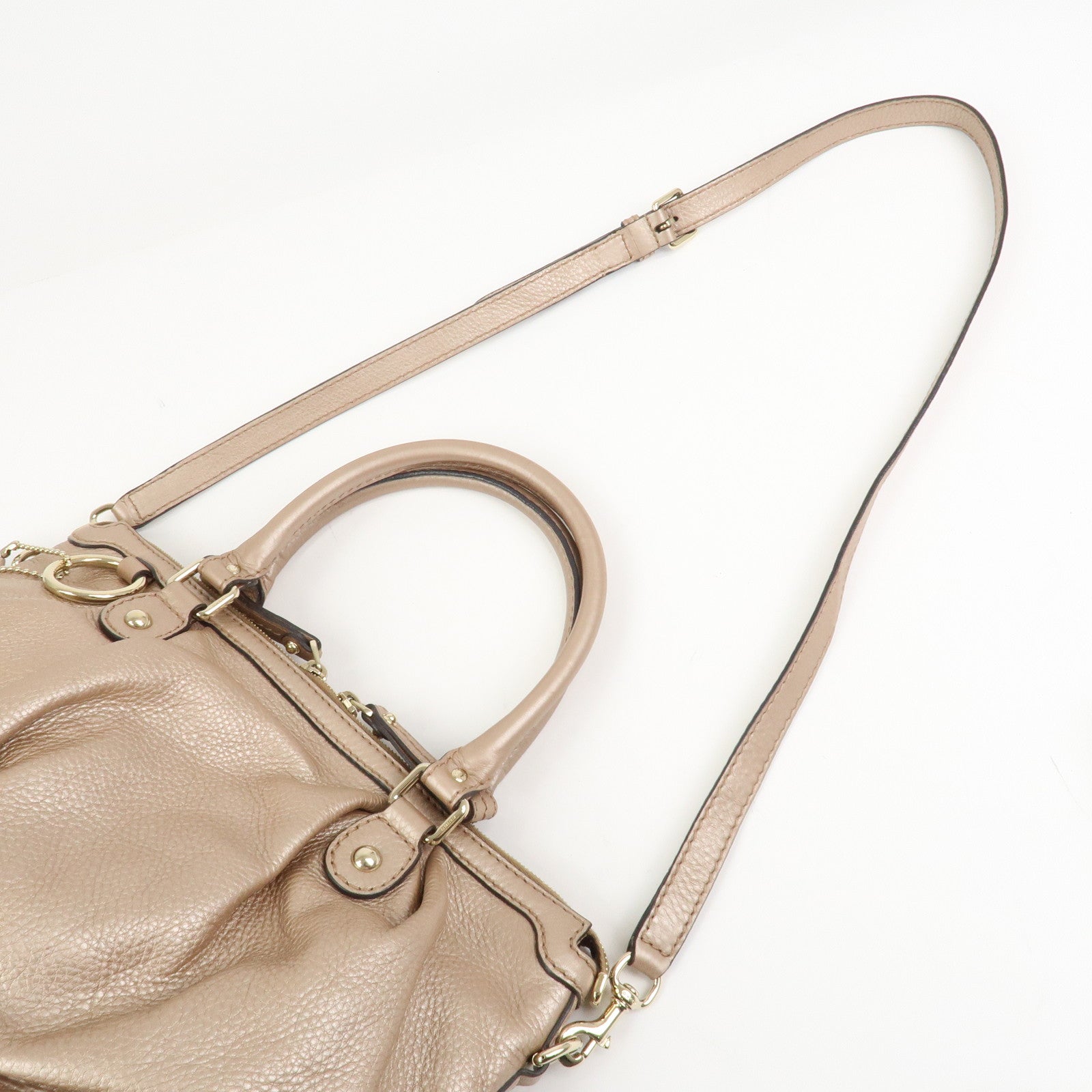 GUCCI Sukey Interlocking G Leather 2Way Bag Shoulder Bag 247902