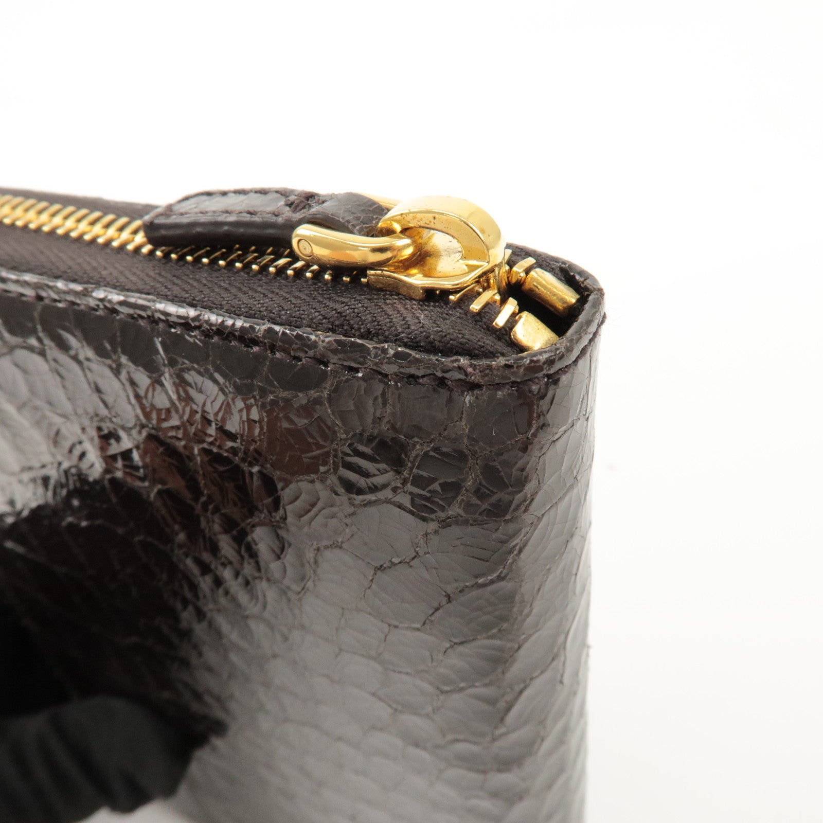 MIU MIU Logo Leather Agenda Panner Cover Gold HDW Black Used