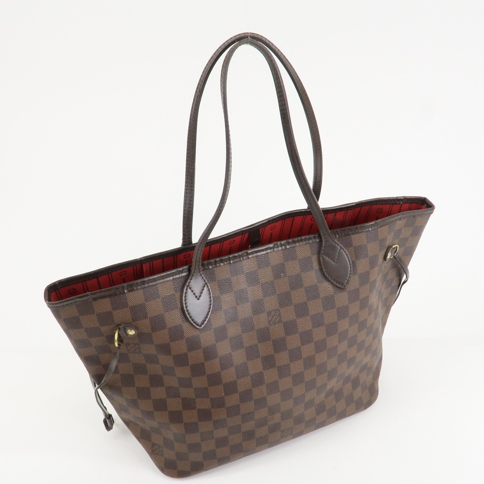 Louis Vuitton Damier Ebene Canvas Neverfull MM Tote Bag N51105 Used