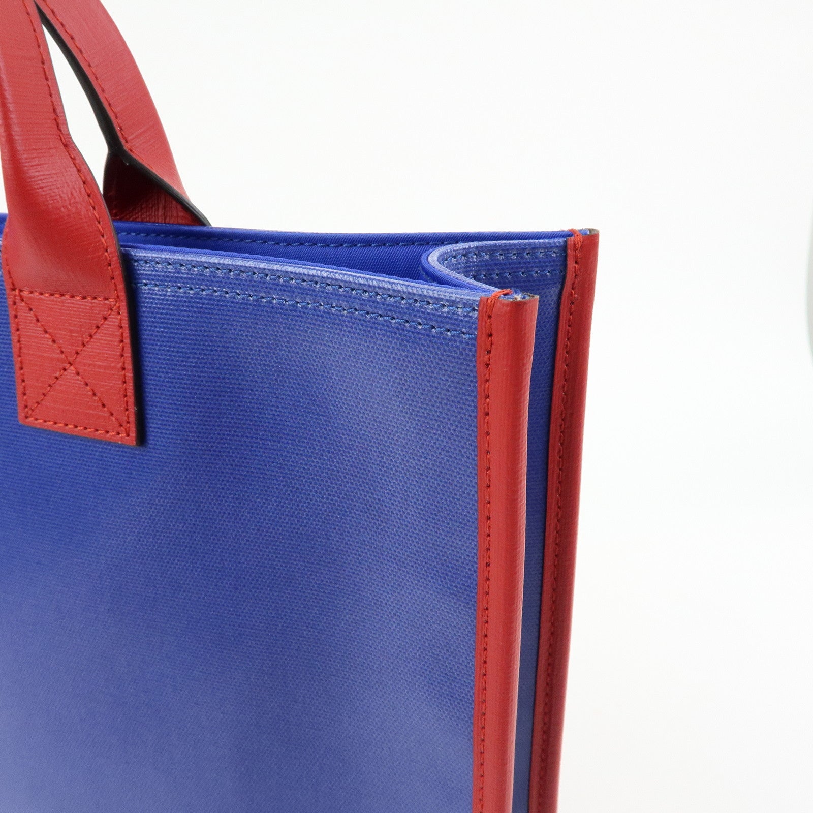 GUCCI Children's PVC Leather Tote Bag Hand Bag Blue Red 550763