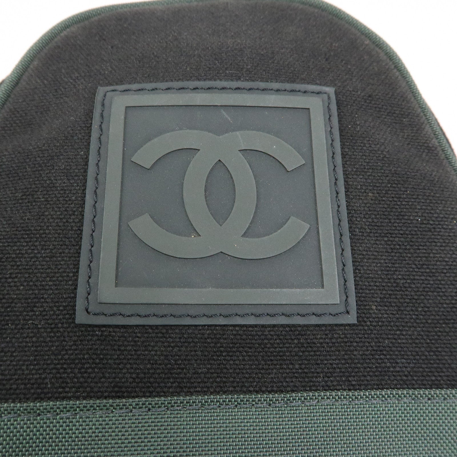 CHANEL COCO Mark Sports Line Canvas Shoulder Bag Black 8490254