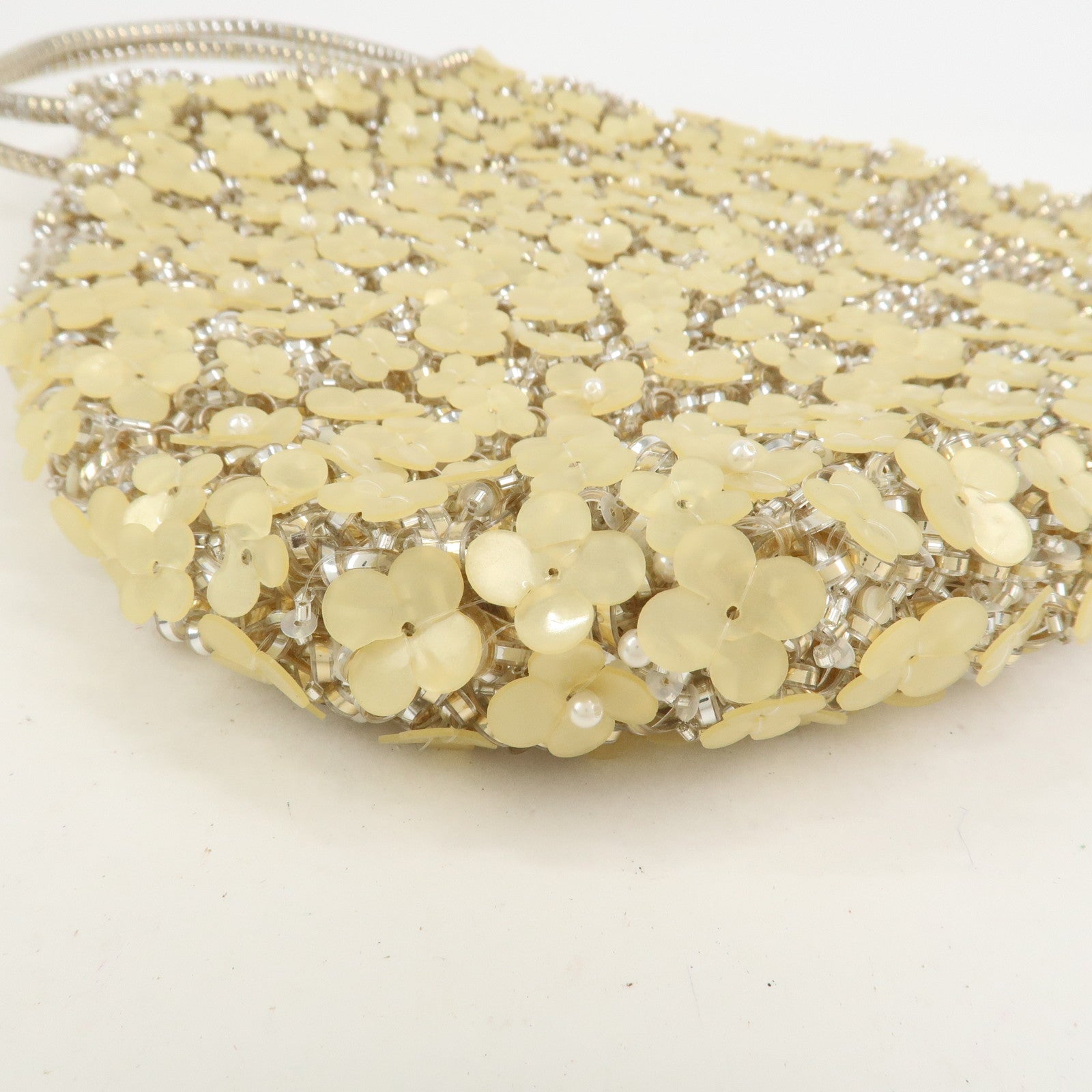 ANTEPRIMA Wire Bag PVC Hand Bag Flower Motif Yellow
