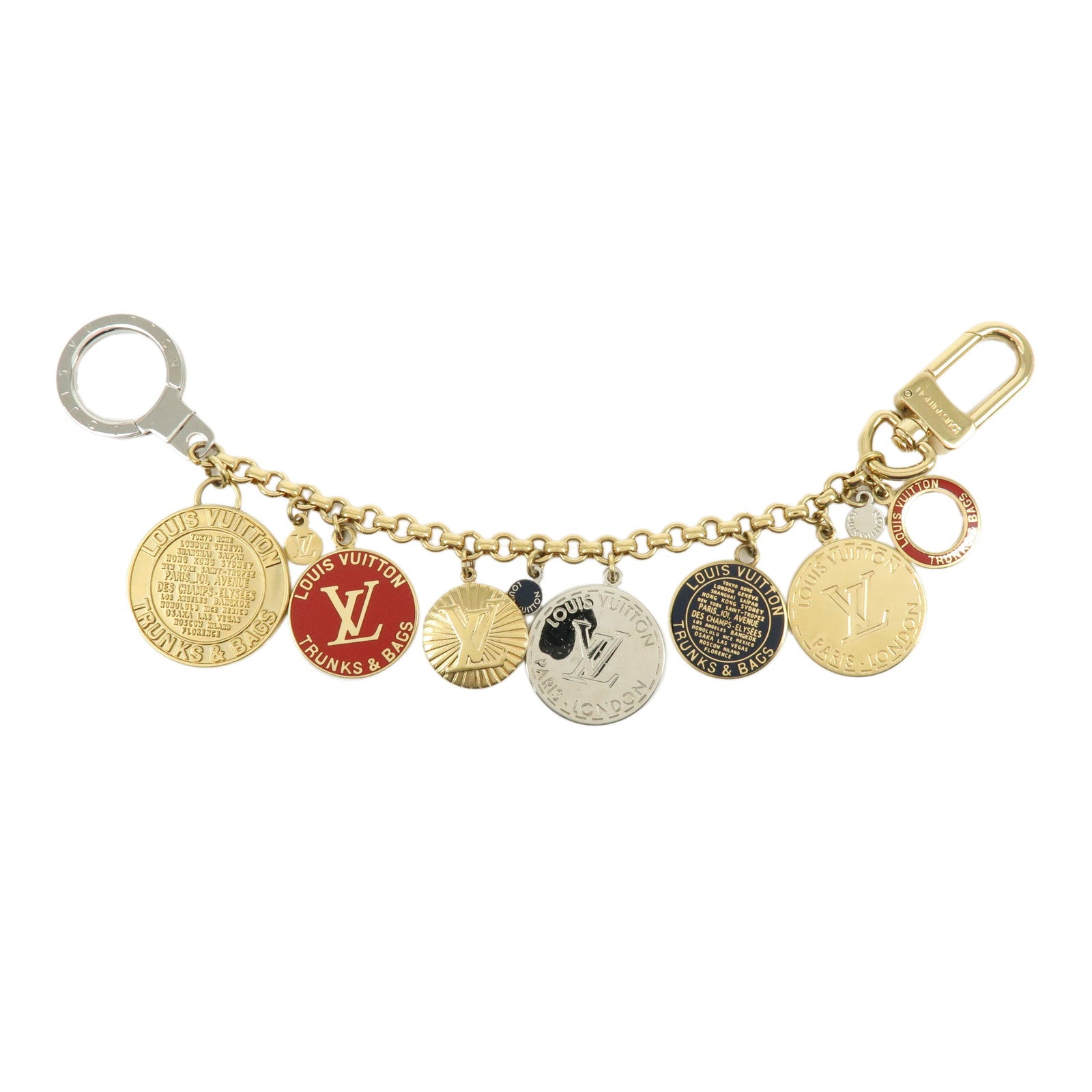 Louis Vuitton Porte Cles Chaine T&B Bag Charm Key Chain Gold M60071