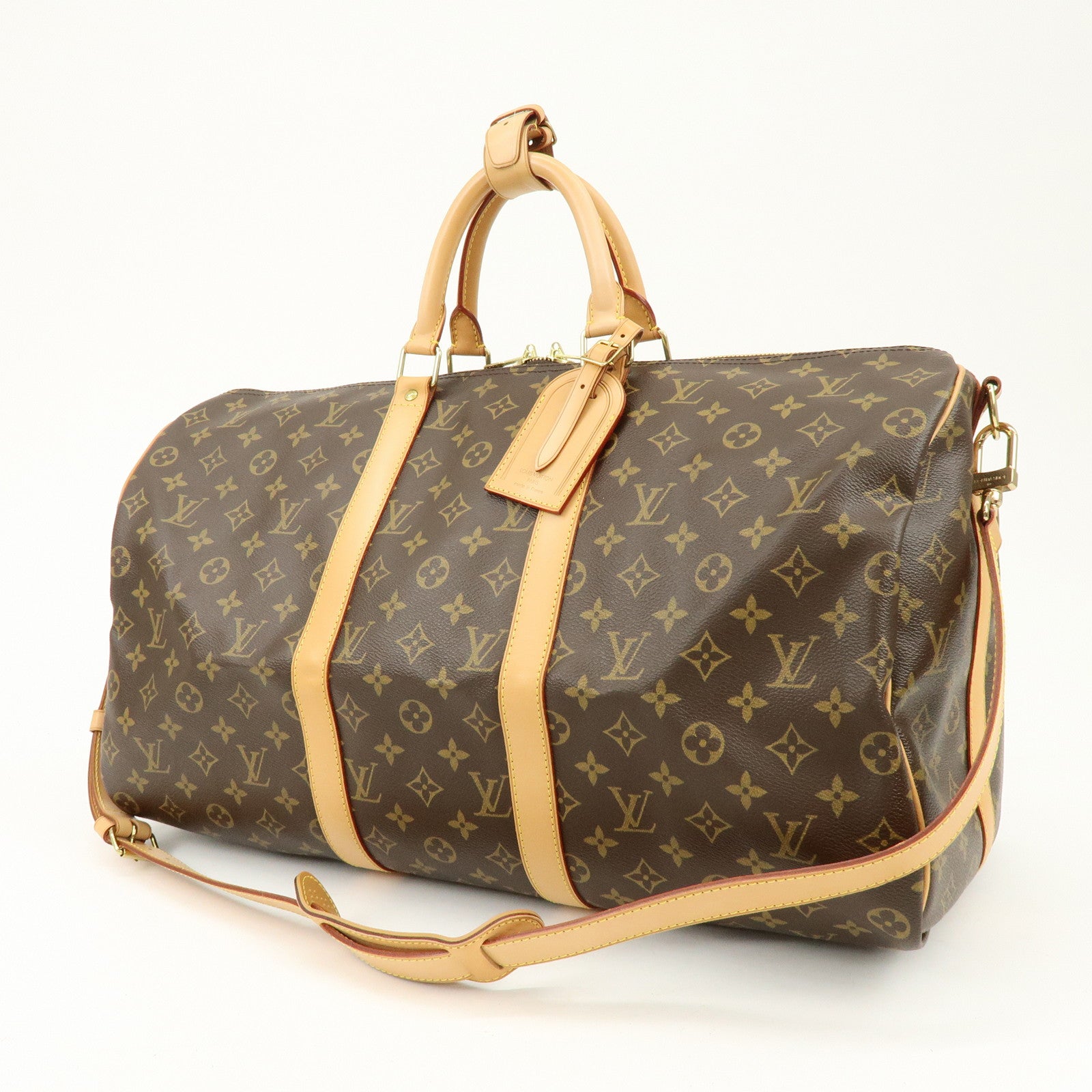 Louis Vuitton Monogram Keep All Bandouliere 50 Boston Bag M41416