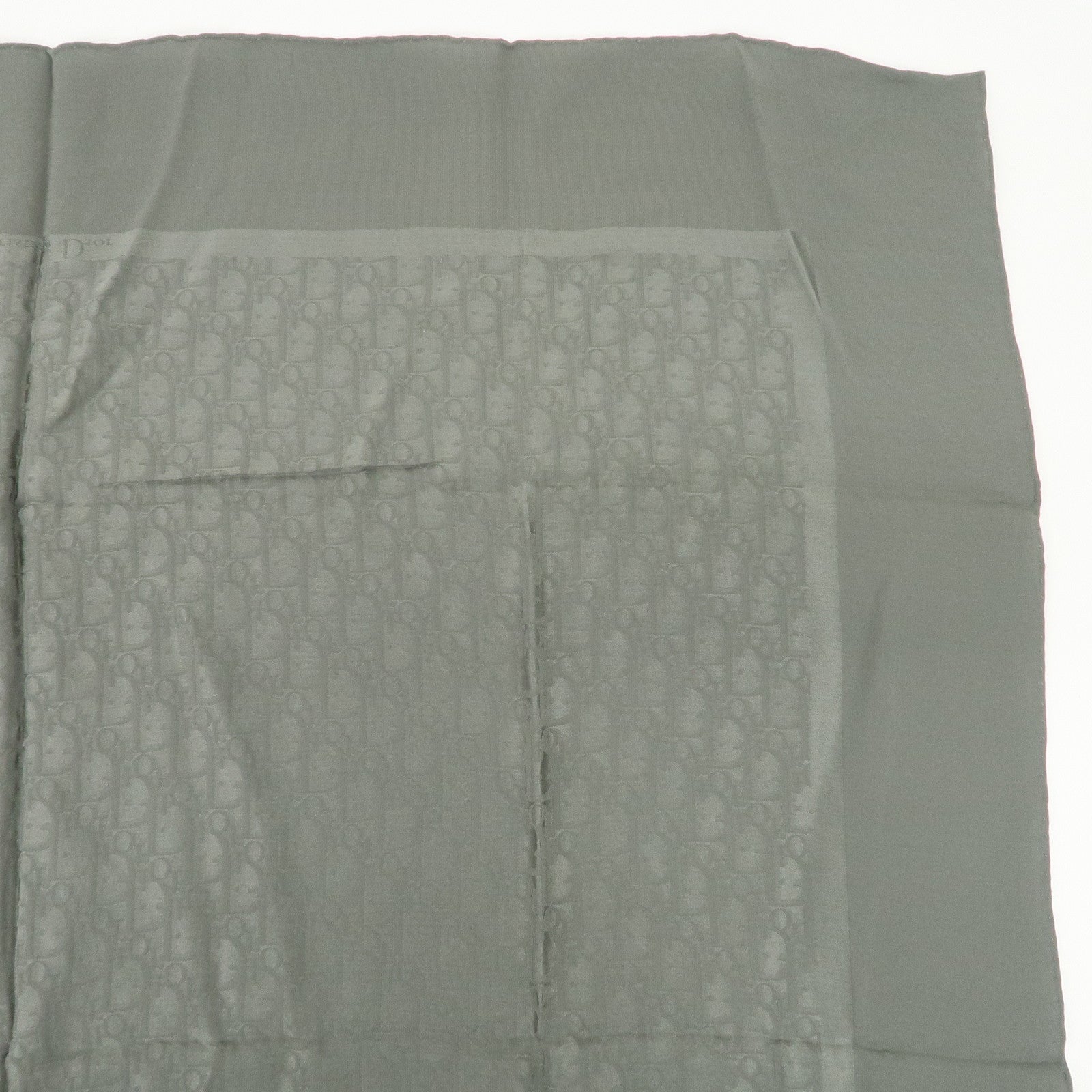 Christian Dior Trotter Silk 100% Scarf Moss Green