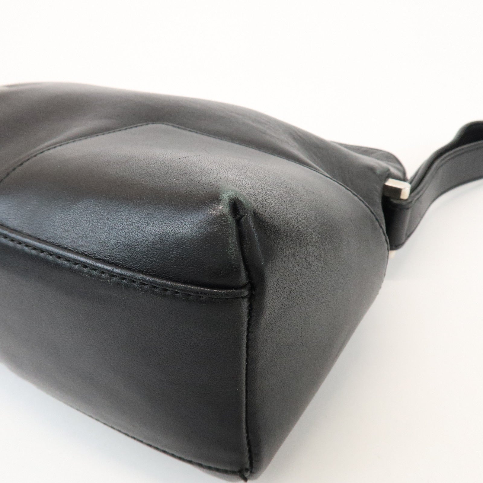 LOEWE Anagram Logo Leather Clutch Bag Black