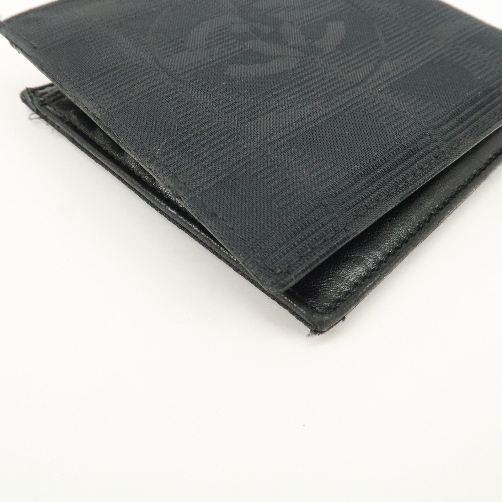 CHANEL New Travel Line Nylon Bi-fold Wallet Black