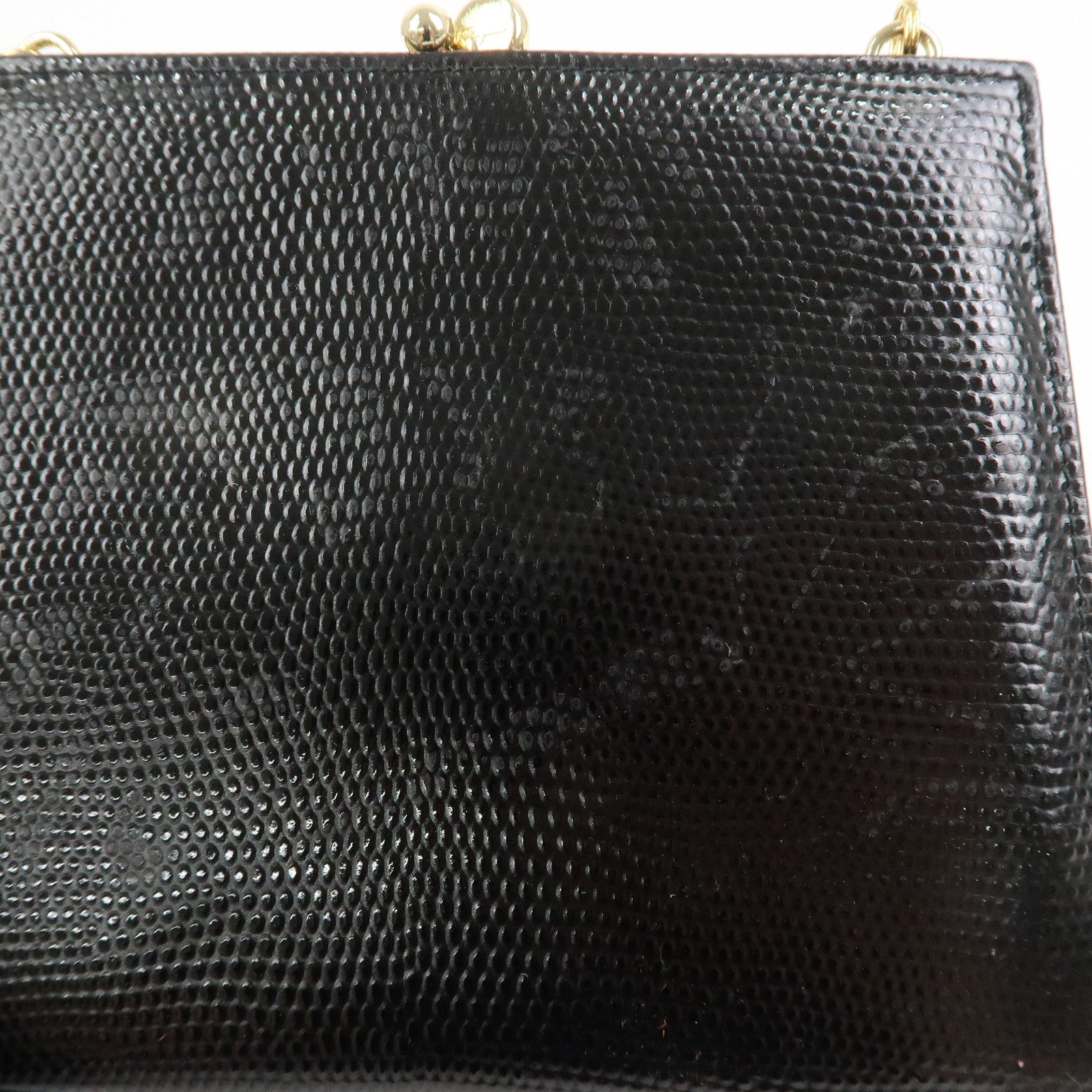 Ferragamo Vara Ribbon Embossed Leather Chain Shoulder Bag Black