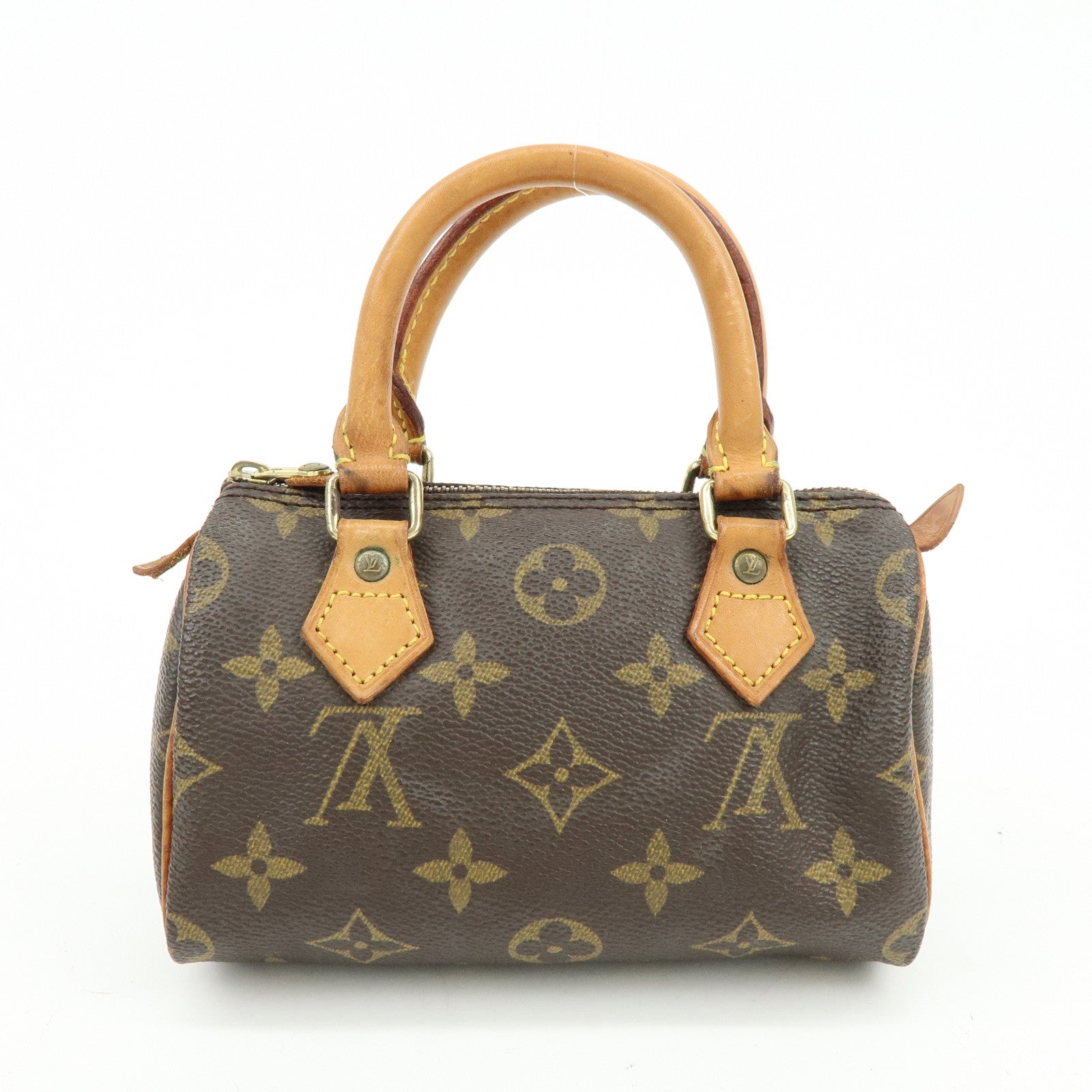 Louis Vuitton Monogram Mini Speedy Hand Bag & Strap Brown M41534