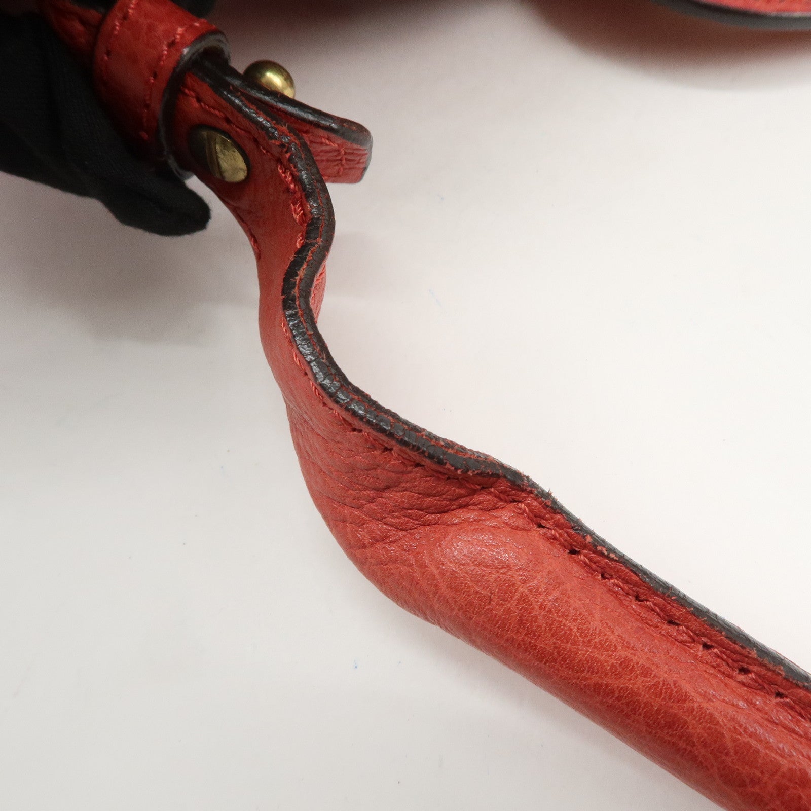 Chloe Paraty Leather 2Way Bag Shoulder Bag Hand Bag Red