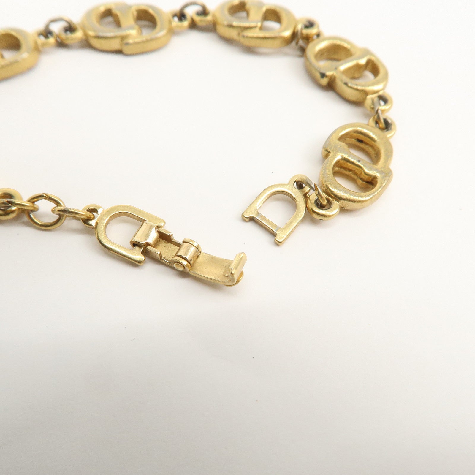 Christian Dior CD Logo Metal Bracelet Gold