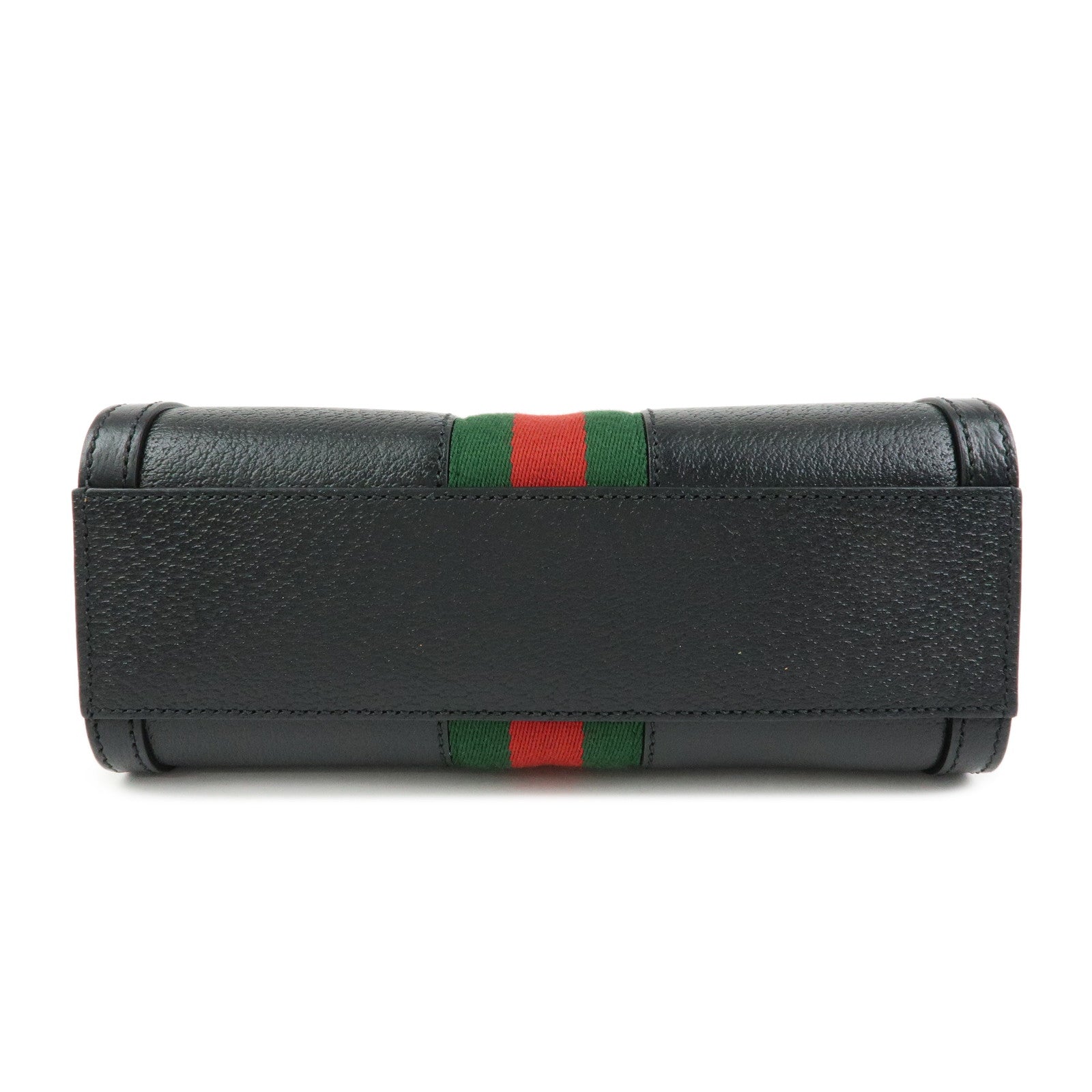 GUCCI Ophidia Sherry Leather 2Way Bag Hand Bag Black 719882