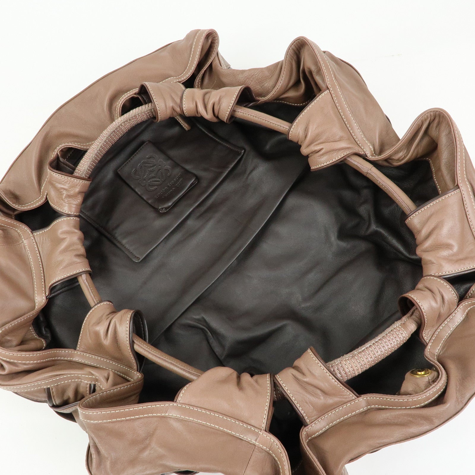 LOEWE Anagram Nappa Aire Leather Hand Bag Tote Bag Brown