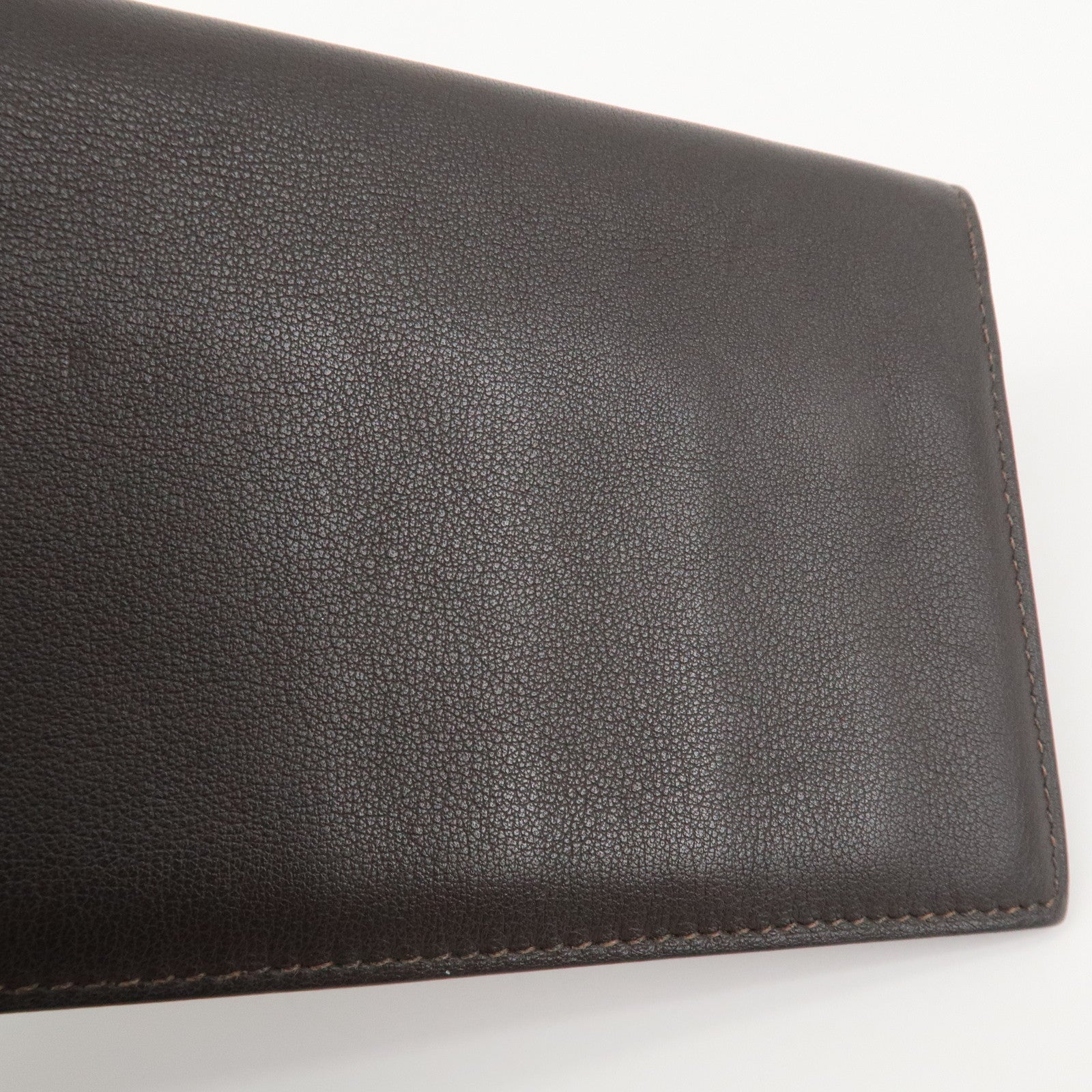 HERMES MC2 Fleming Veau Swift Long Wallet Dark Brown