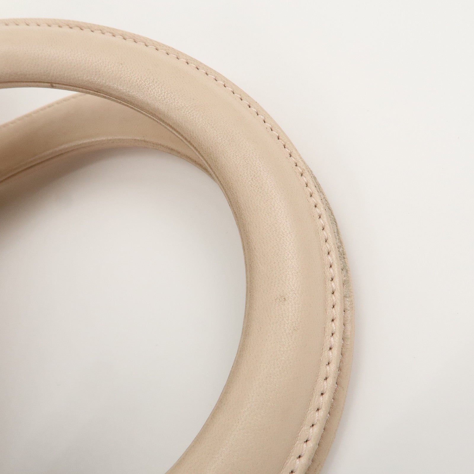 Christian Dior Cannage Leather 2Way Bag Shoulder Bag Pink Beige Used