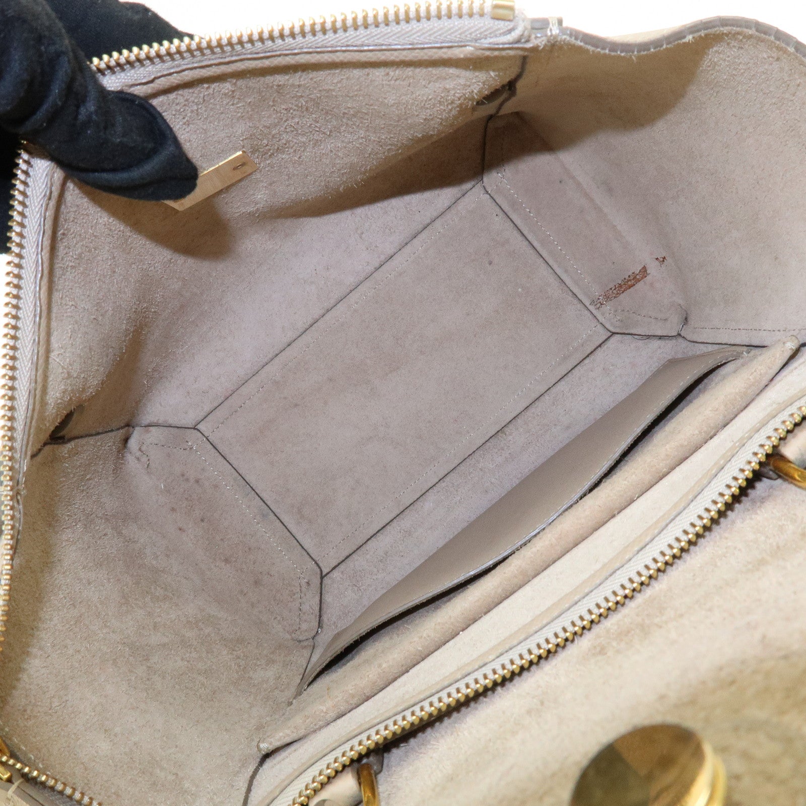 CELINE Belt Bag Leather 2WAY Bag Hand Bag Shoulder Bag Greige