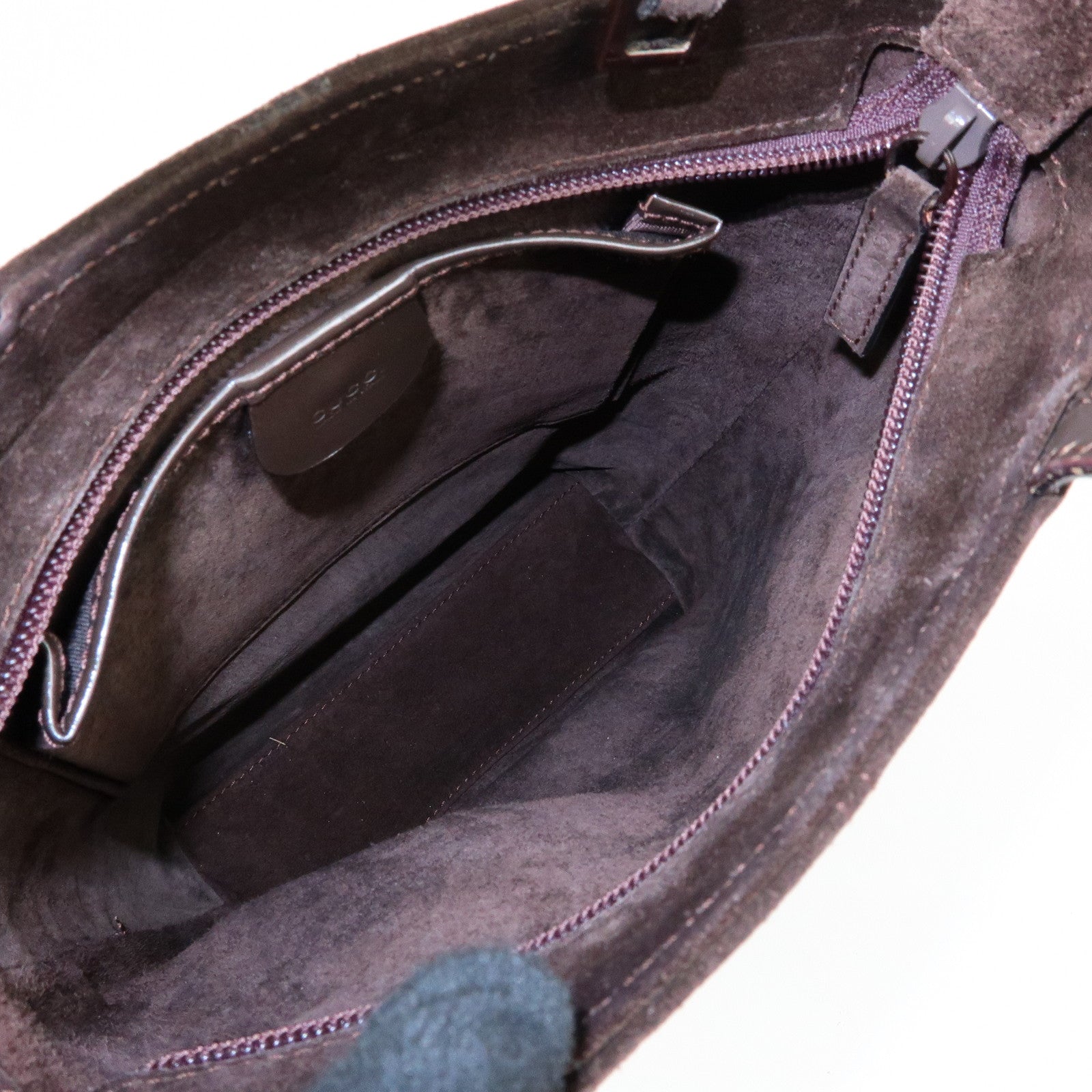 GUCCI Sylvie Suede 2Way Bag Shoulder Hand Bag Brown 000-2113-0553