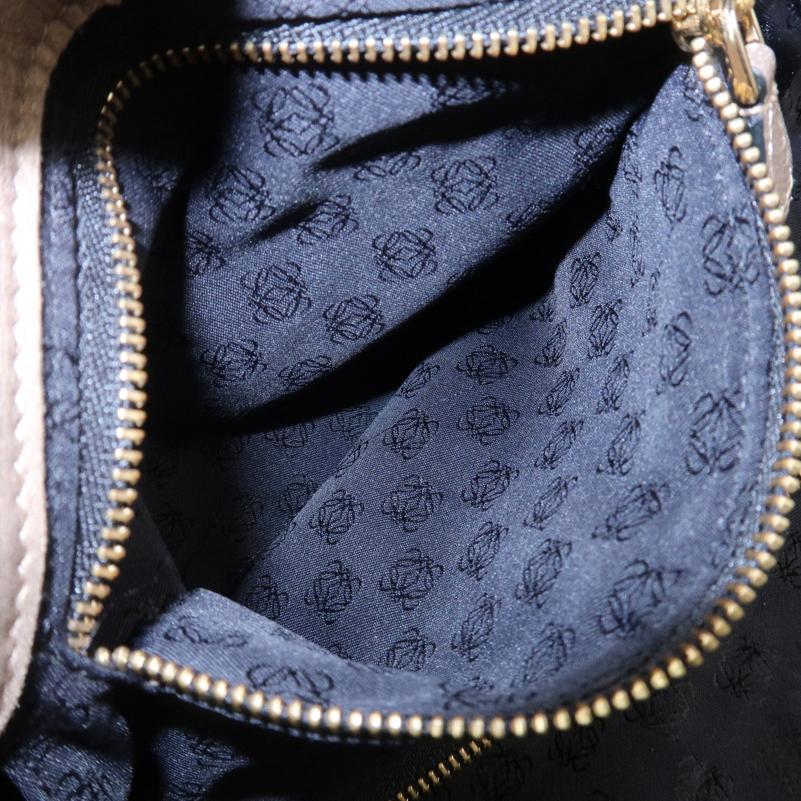 LOEWE Anagram Nappa Aire Leather Hand Bag Shoulder Bag Gold