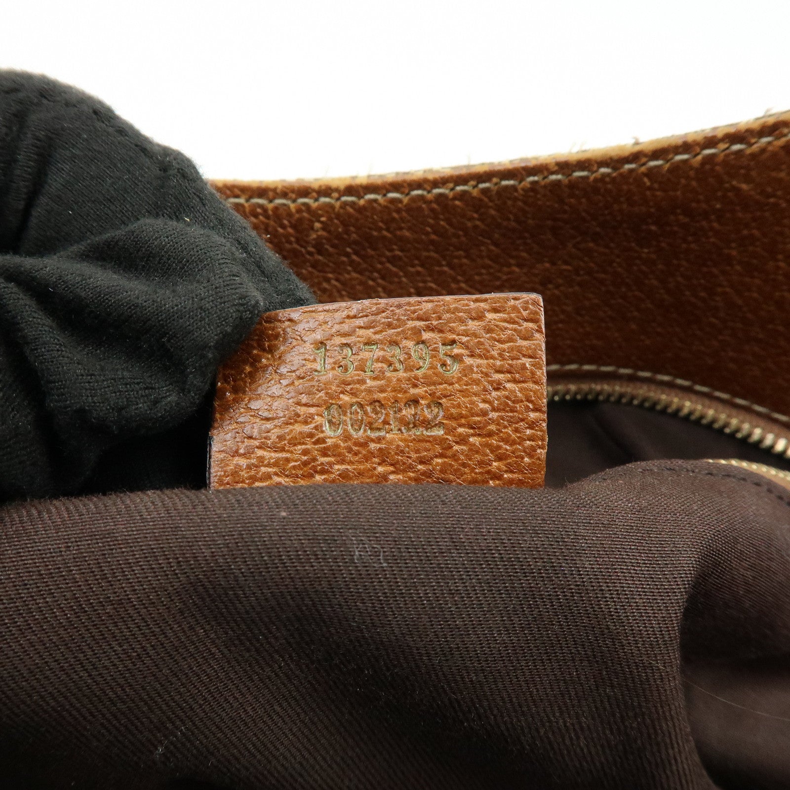 GUCCI Bamboo GG Canvas Leather Tote Bag Hand Bag Brown Beige 137395