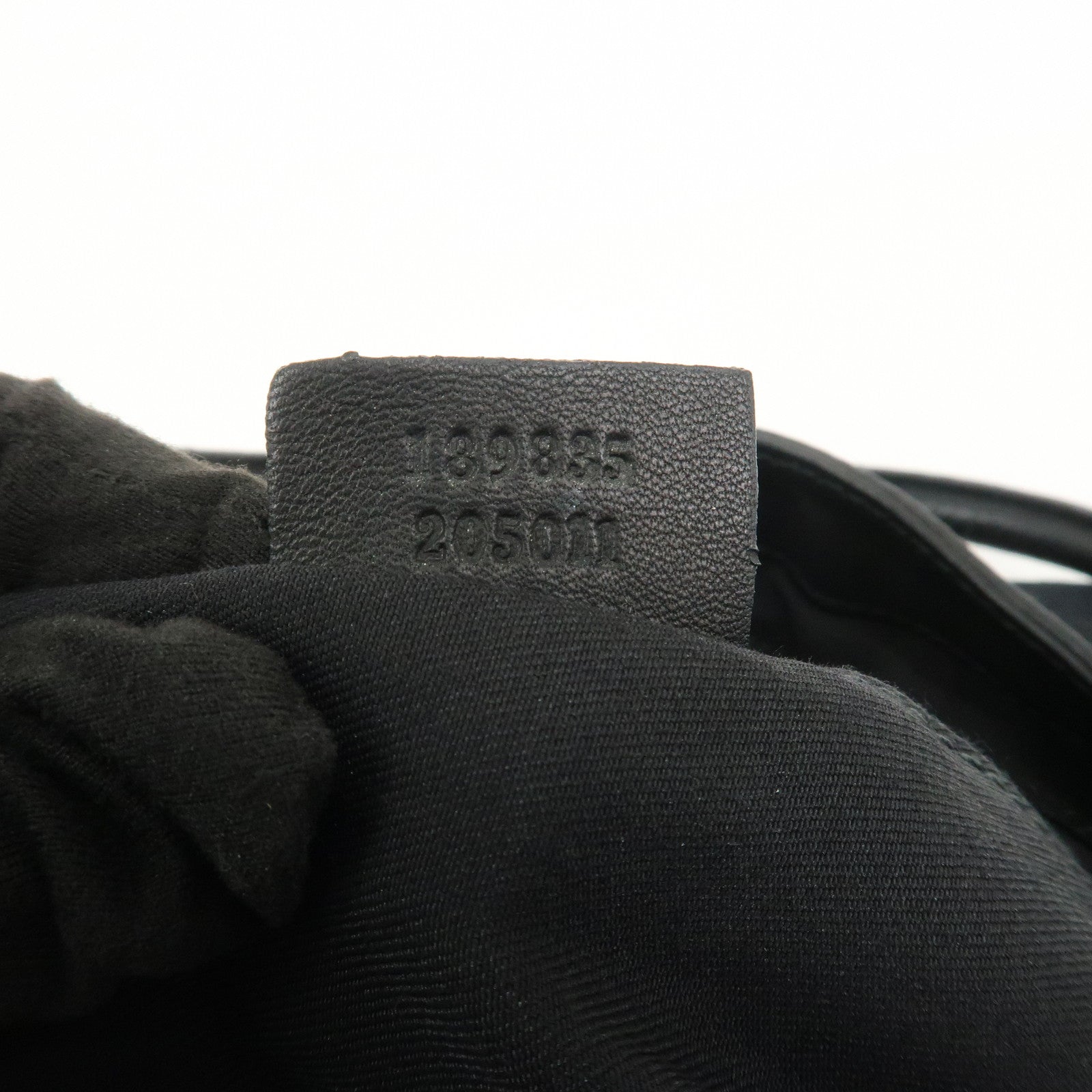 GUCCI Abbey GG Canvas Leather Shoulder Bag Hand Bag Black 189835