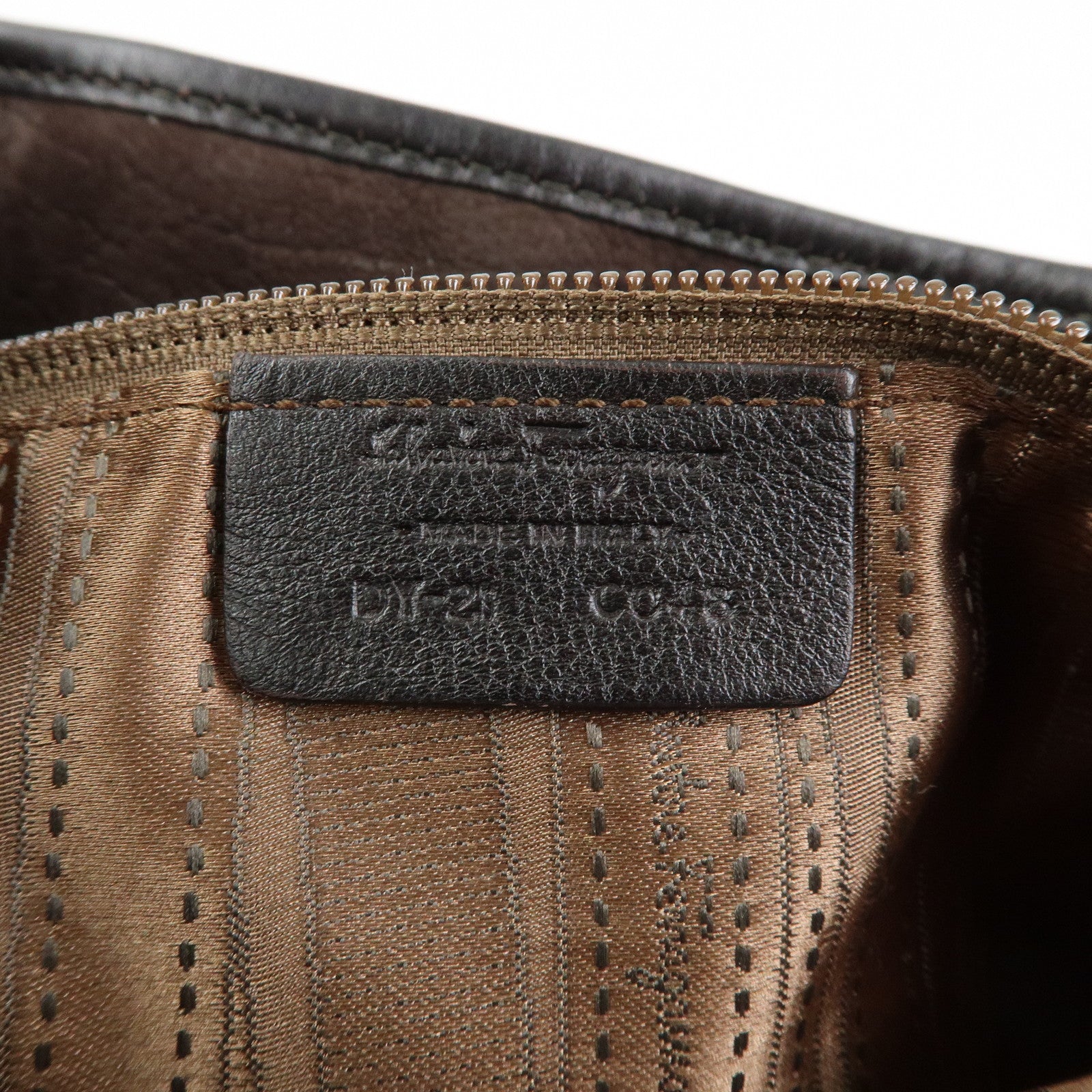 Ferragamo Gancini Suede Leather Tote Bag Hand Bag Brown