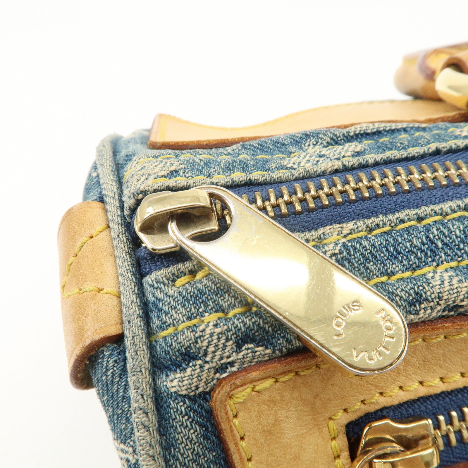 Louis Vuitton Monogram Denim Neo Speedy Boston Bag Blue M95019