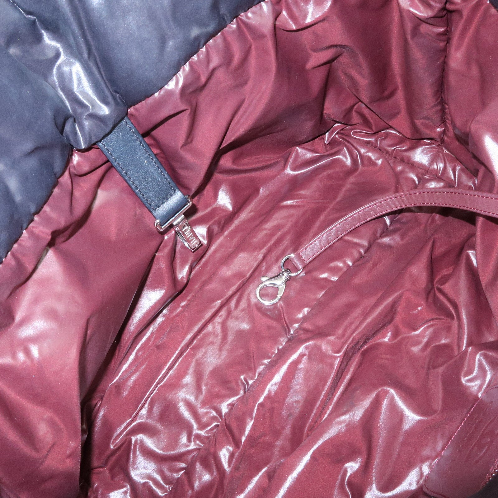 CHANEL COCO Cocoon PM Nylon Leather Tote Bag Hand Bag Black A48610