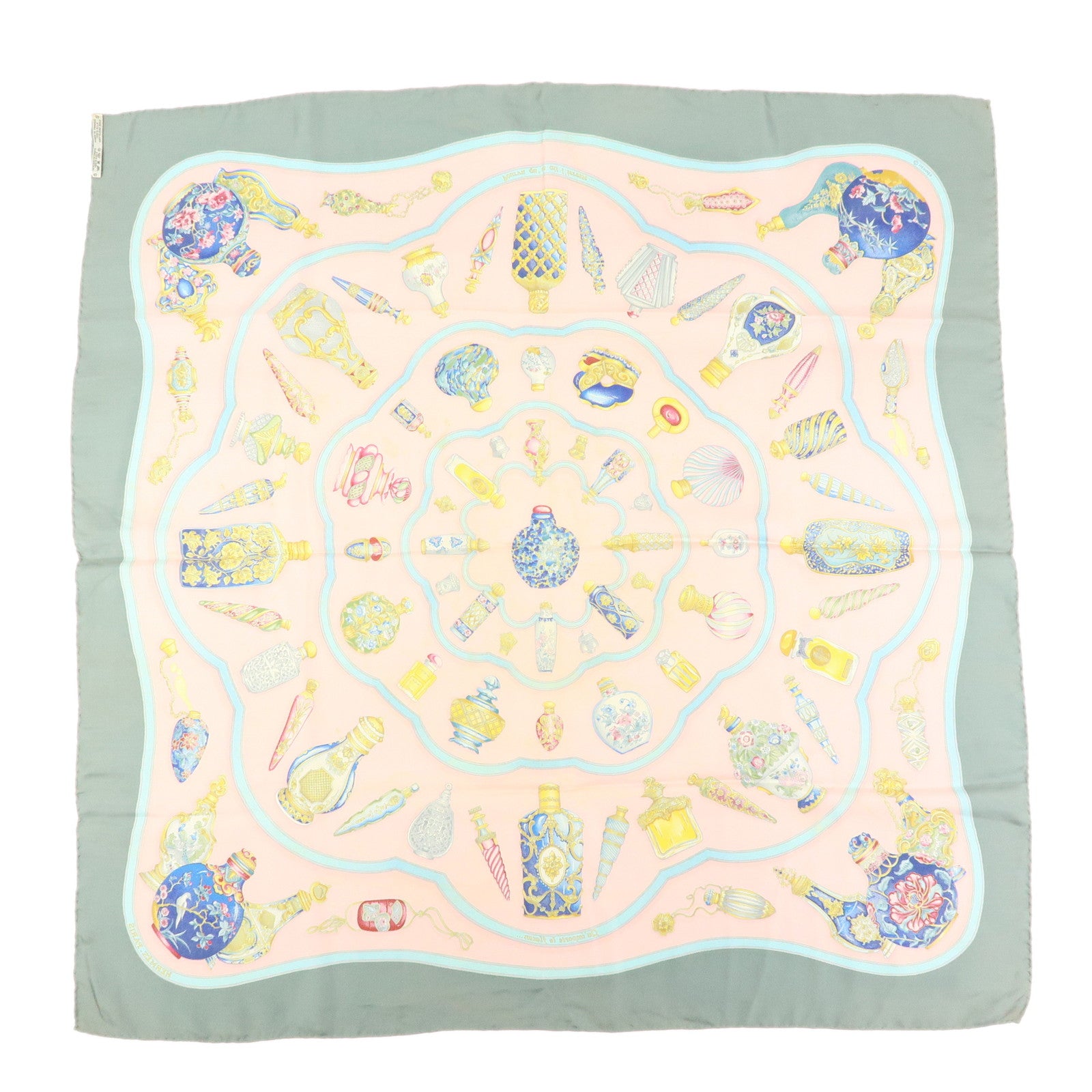 HERMES Carre 90 Silk 100% Scarf Pourvu qu'on ait l'ivresse Pink