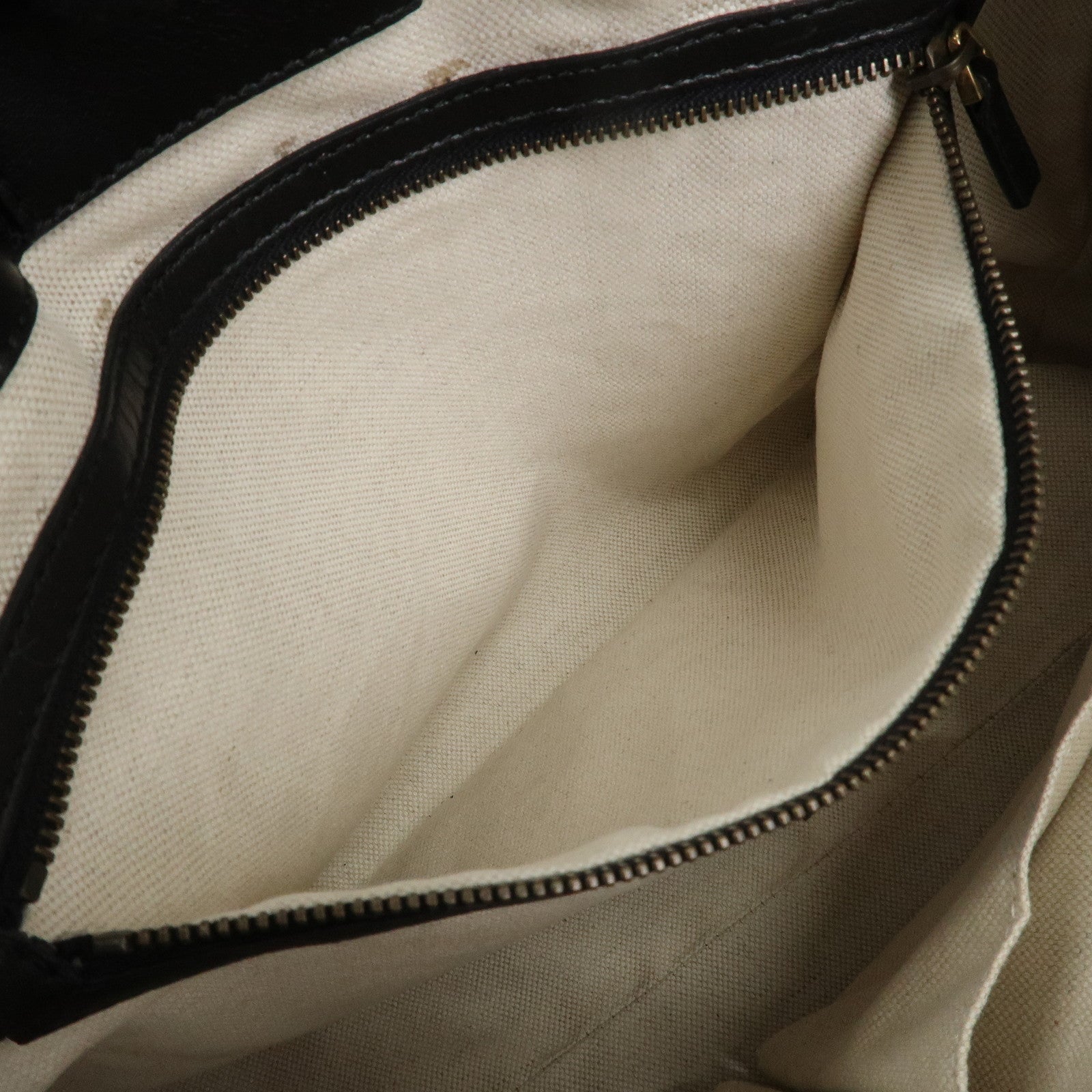 GUCCI GG Running Calf Leather Tote Bag Hand Bag Black 247183