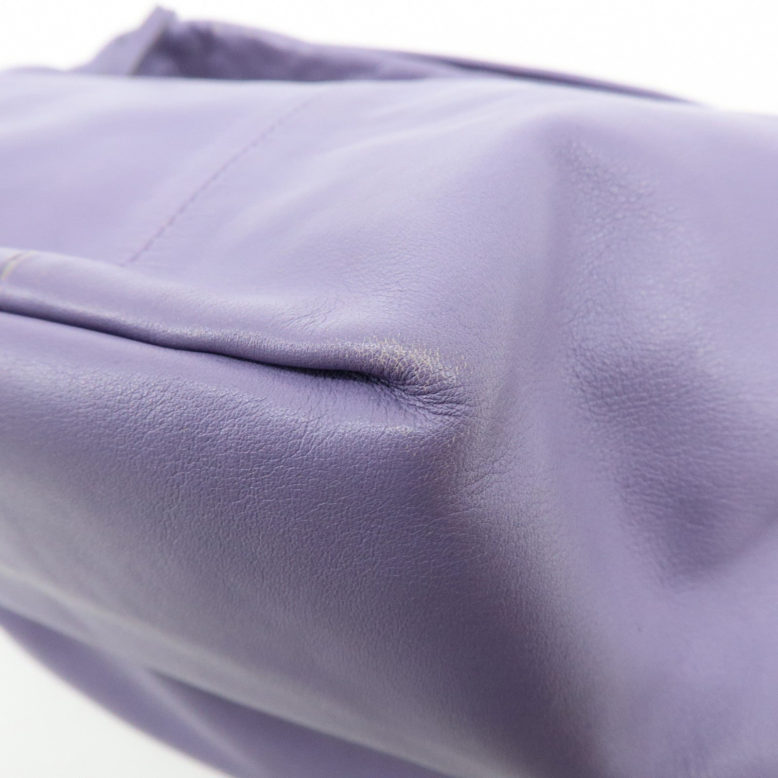 BOTTEGA VENETA Double Knot Leather Hand Bag Purple