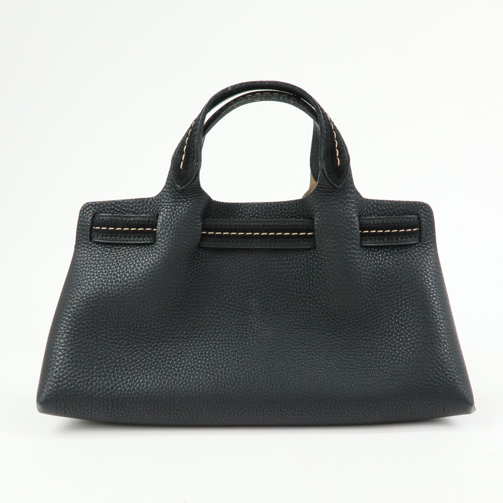 Ferragamo Leather 2Way Bag Tote Bag Hand Bag Black