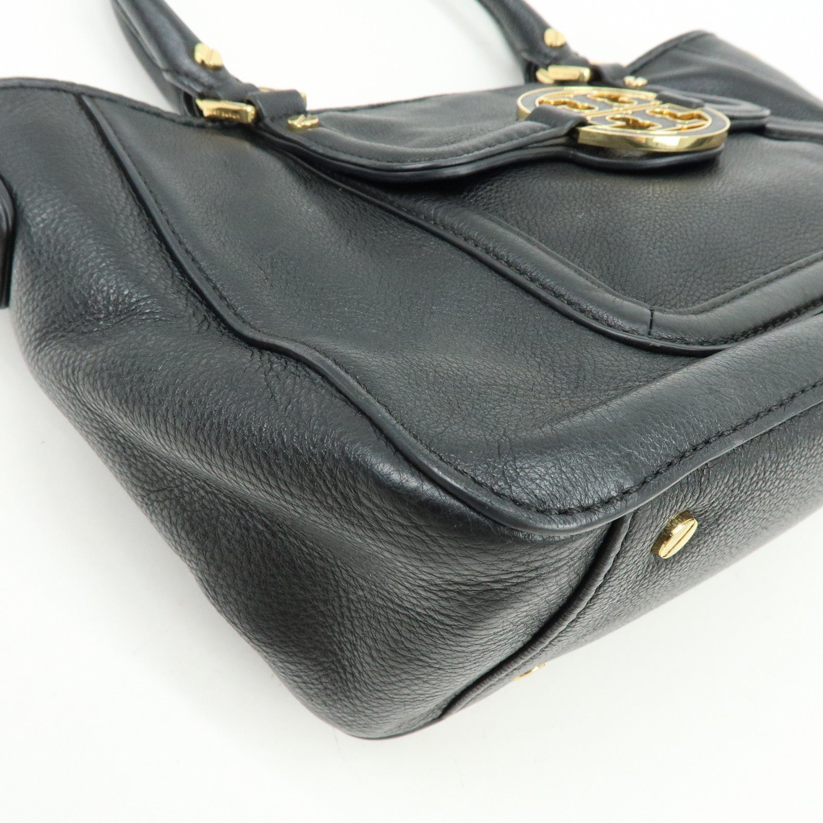 TORY BURCH Amanda Leather 2Way Bag Hand Bag Shoulder Bag Black