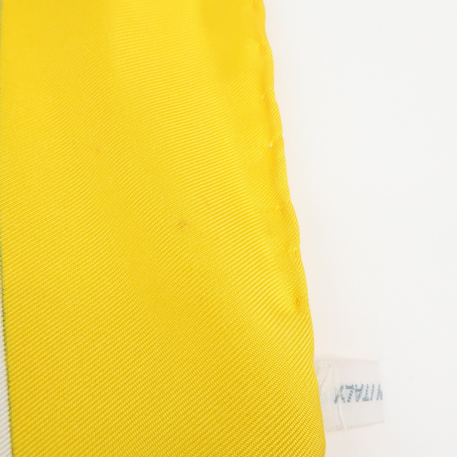 Christian Dior Silk 100% Scarf Botanical Pattern 87×87 White Yellow