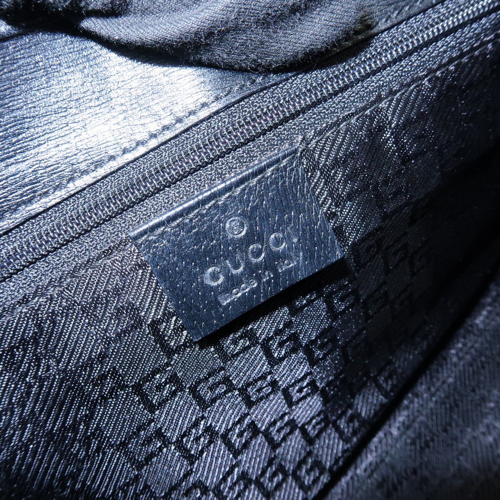 GUCCI Jackie Leather Shoulder Bag Hand Bag Black 002.1067