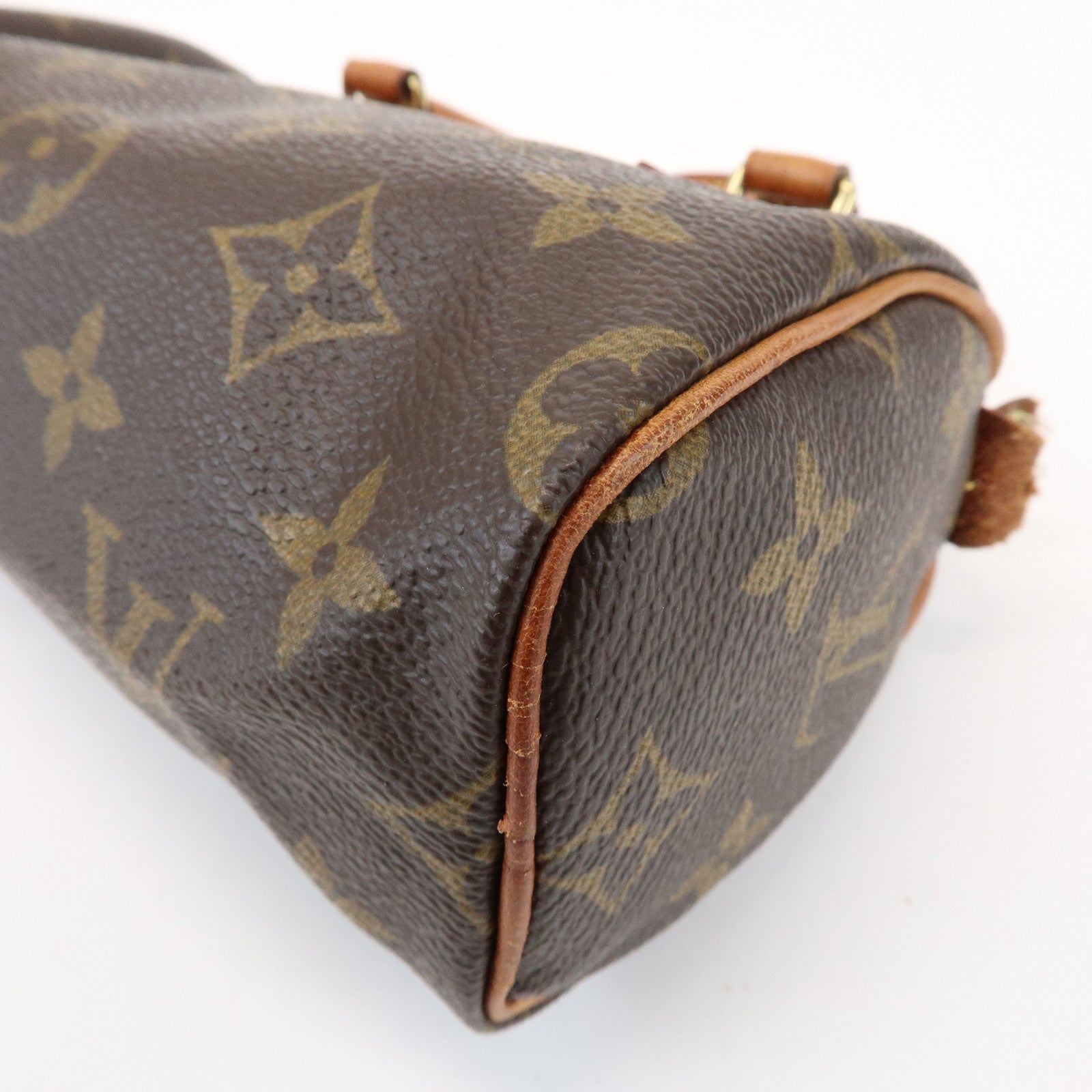 Louis Vuitton Monogram Mini Speedy Hand Bag Boston Bag Brown M41534