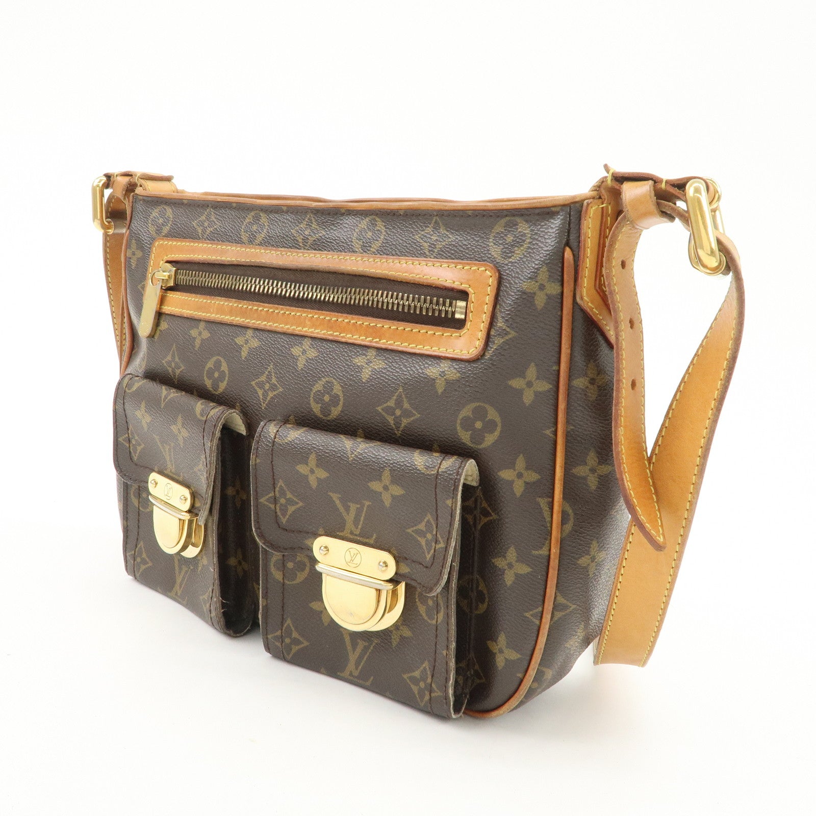 Louis Vuitton Monogram Hudson GM Shoulder Bag Brown M40045 Used