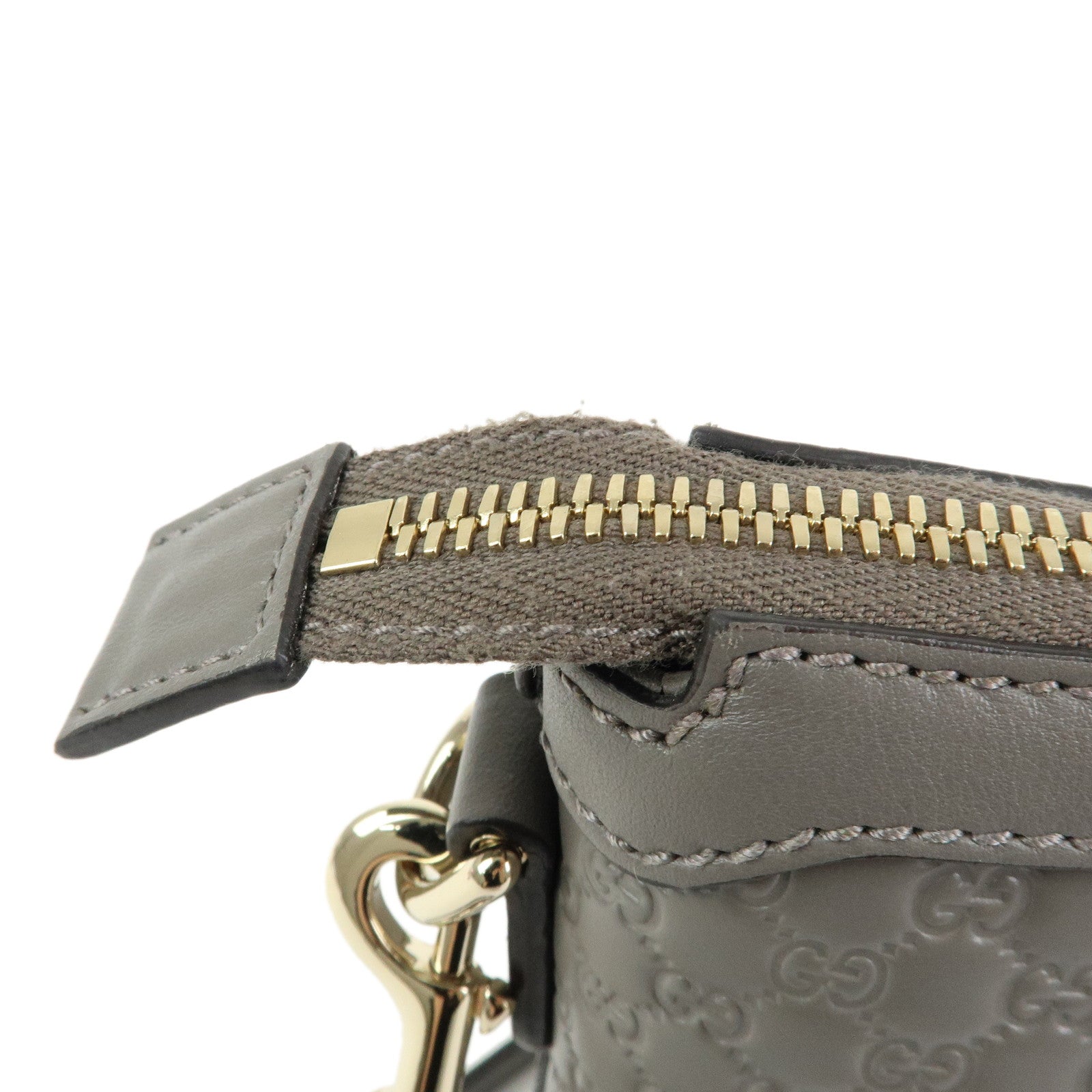 GUCCI Microguccissima Leather 2Way Bag Hand Bag Grey 449656