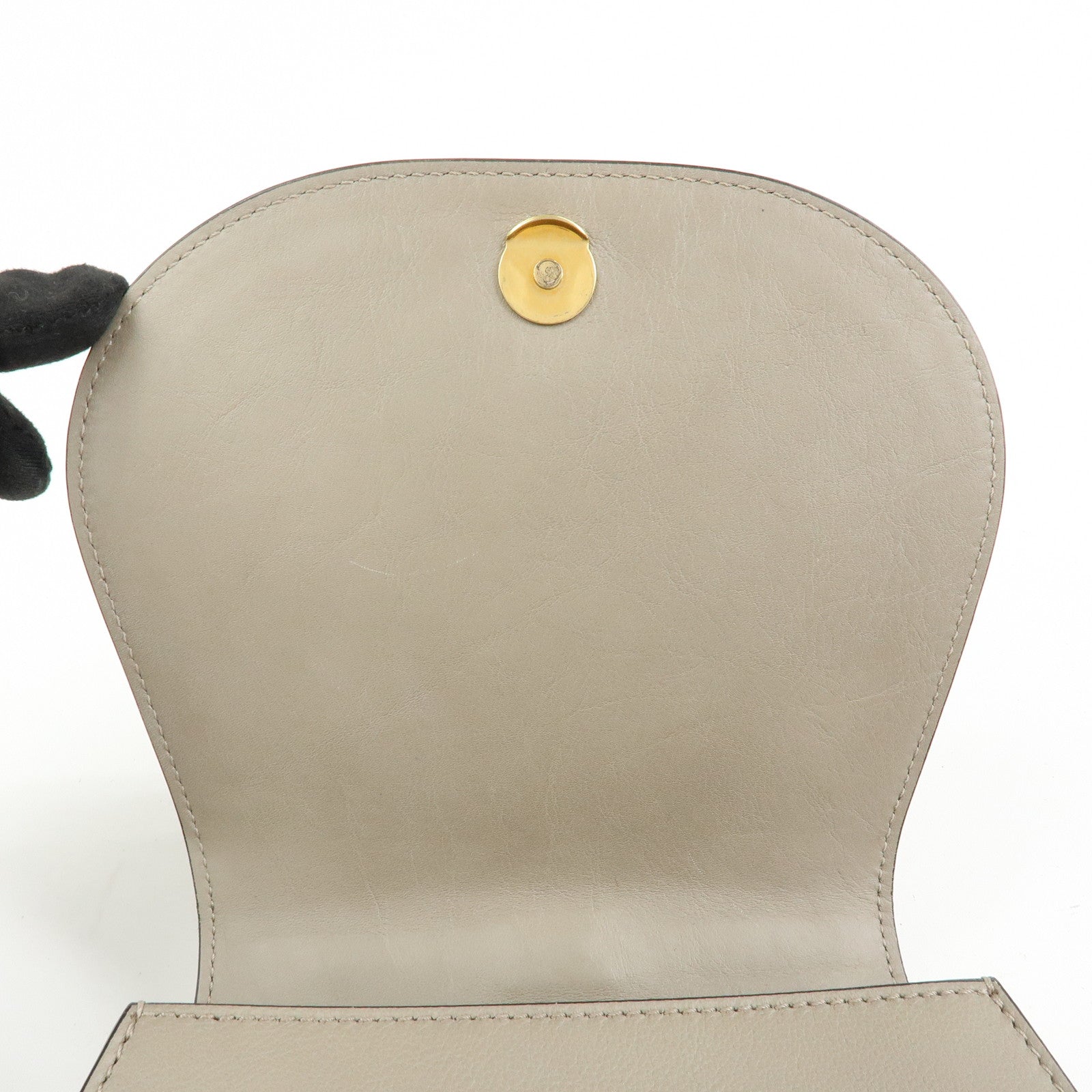 Chloe Nile Leather 2Way Bag Shoulder Bag Hand Bag Greige