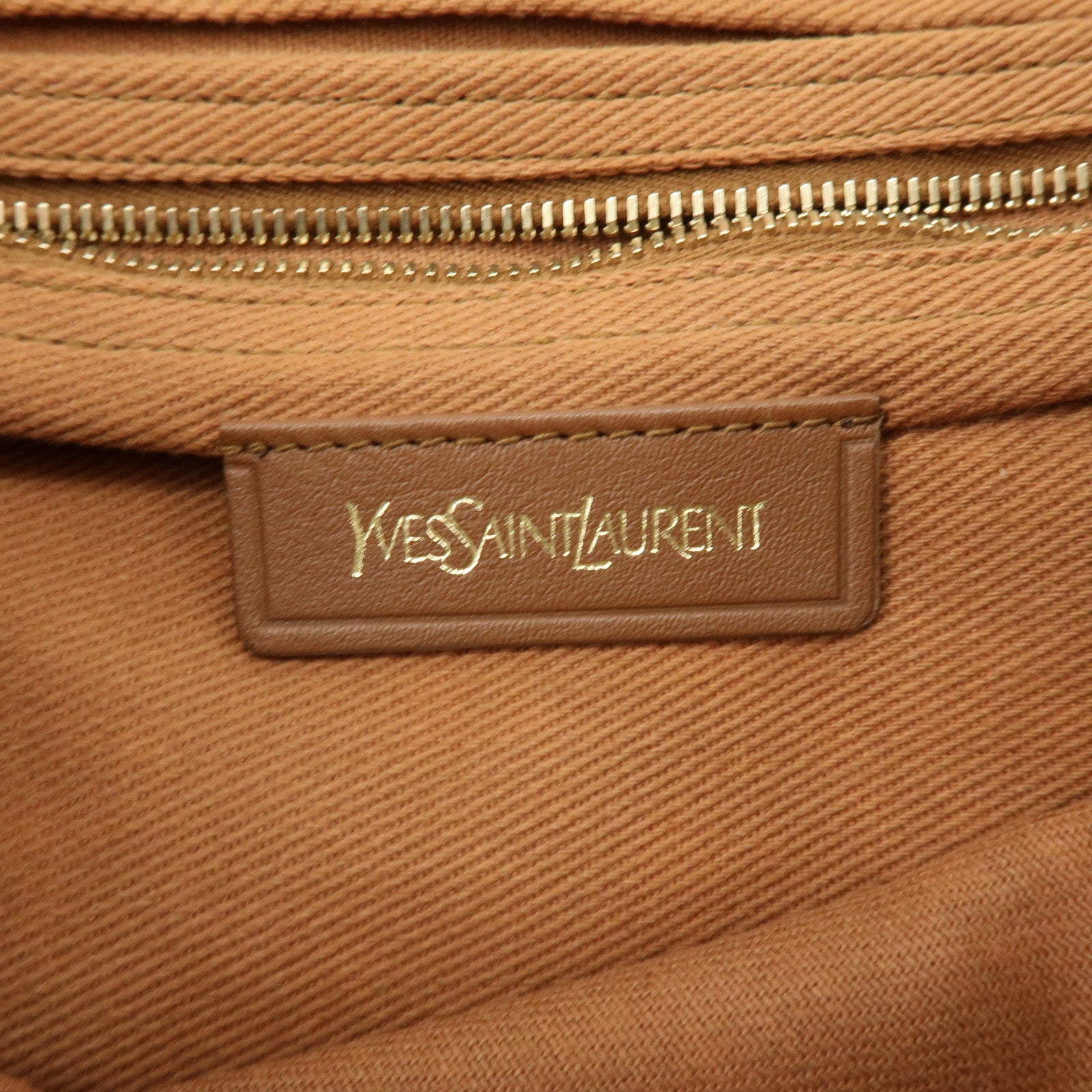 SAINT LAURENT PARIS Muse Two Leather Canvas 2WAY Bag Brown 229680