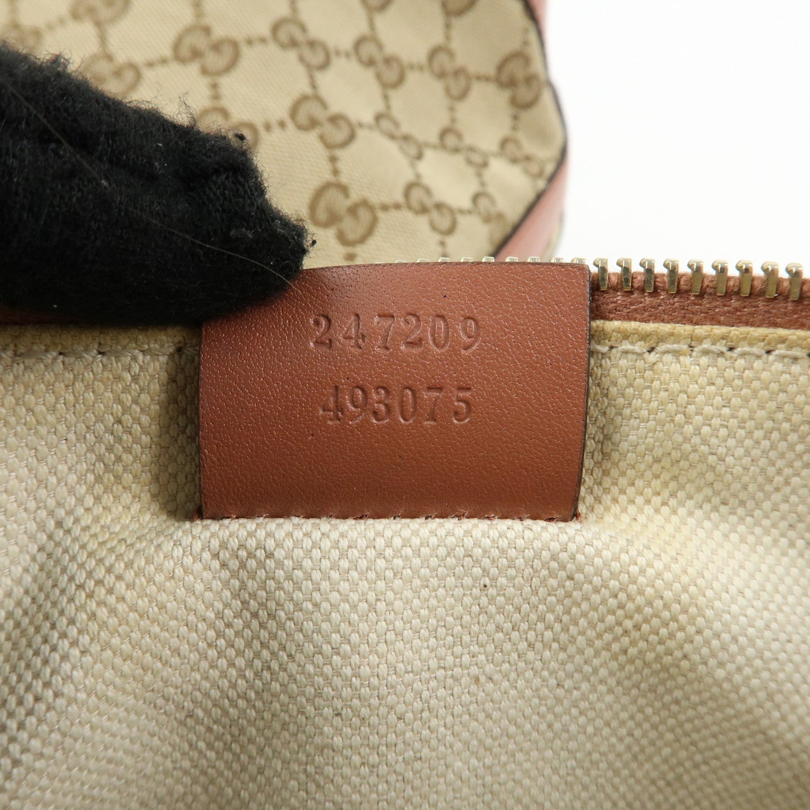 GUCCI GG Canvas Leather Tote Bag Shoulder Bag Beige Pink 247209