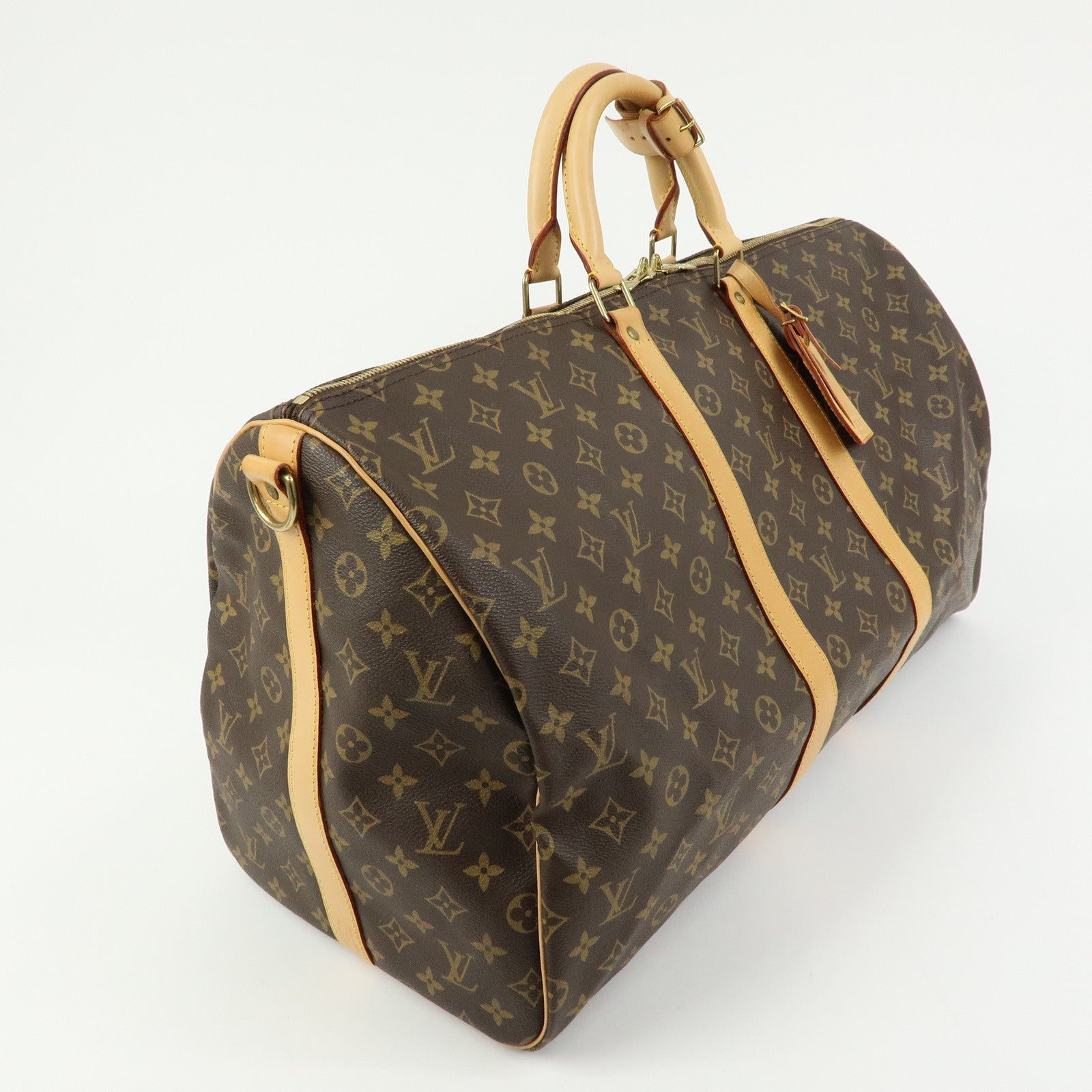 Louis Vuitton Monogram Keep All Bandouliere 55 Boston Bag M41414