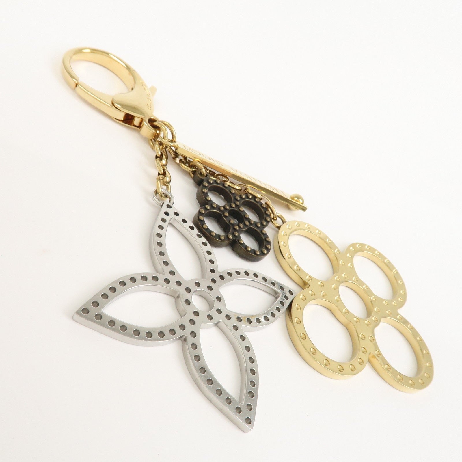 Louis Vuitton Monogram Bijoux Sac Tapage Bag Charm Gold M66350