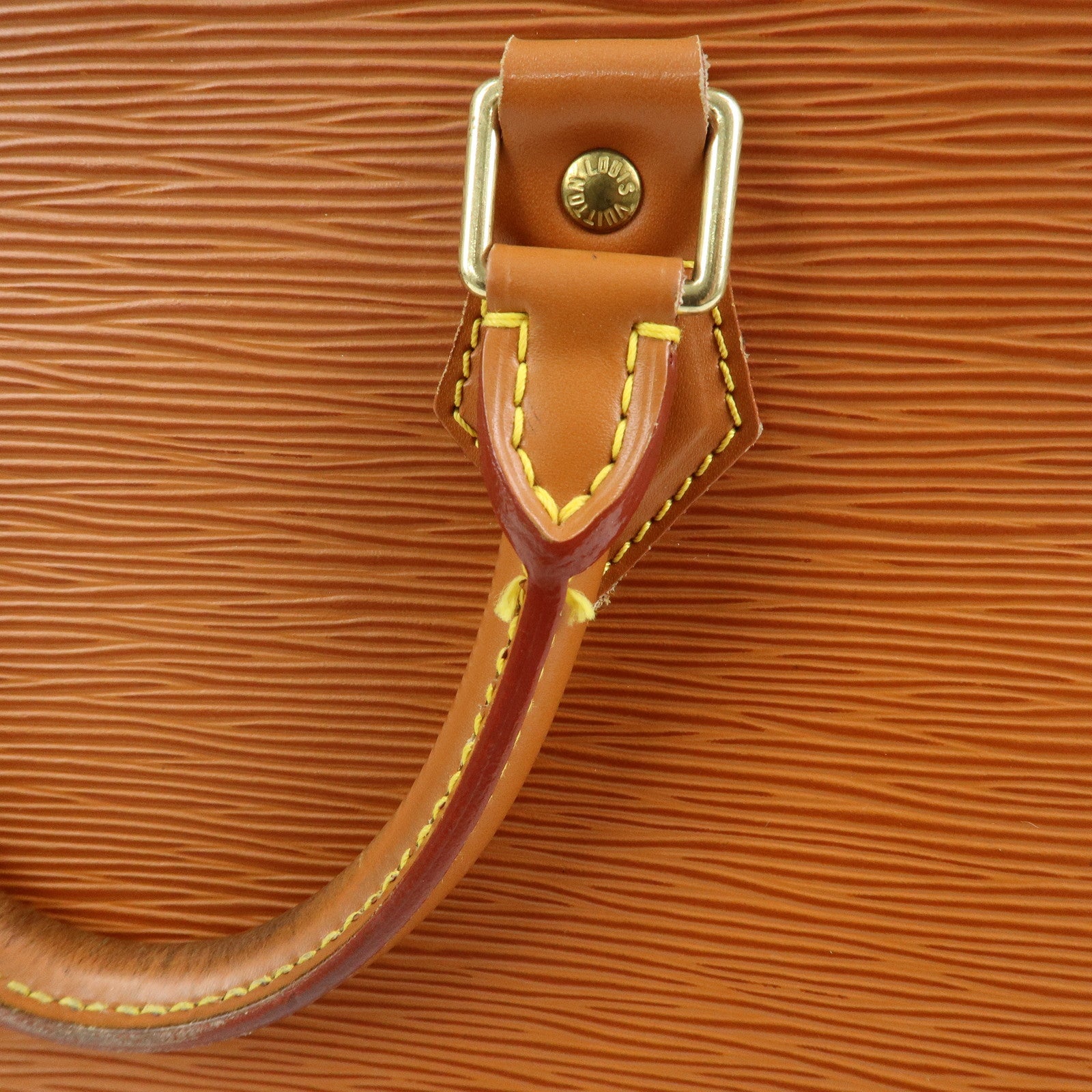 Louis Vuitton Epi Alma PM  Lether Hand Bag Zipang Gold M52148