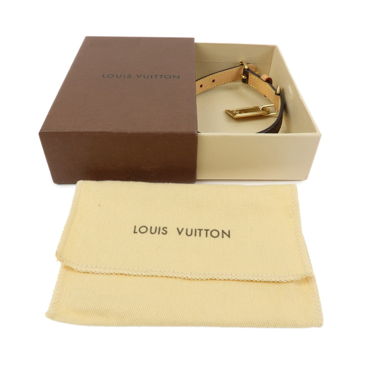 Louis Vuitton Monogram Canvas Collier Baxter XS Dog Collar M58073