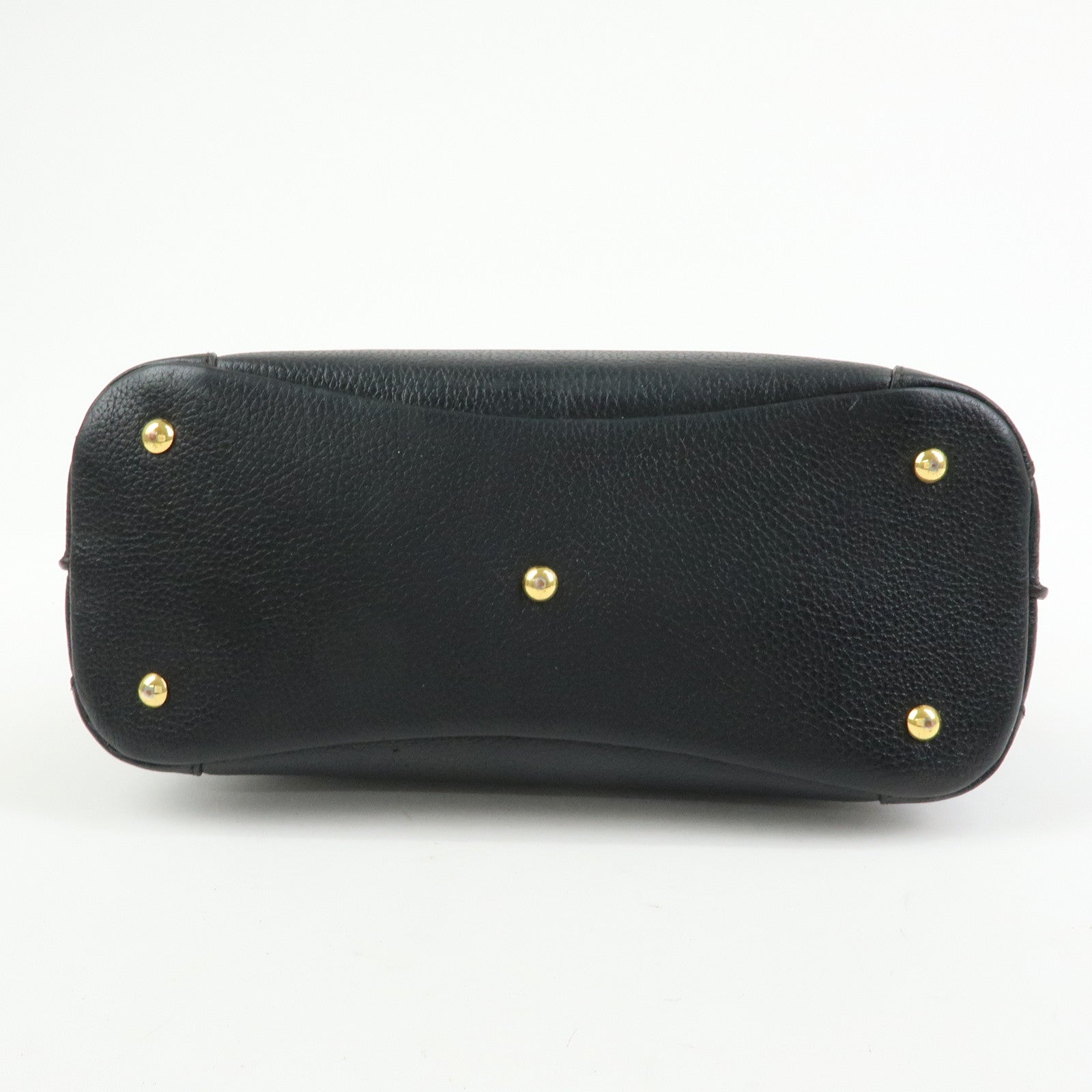 MCM Leather 2Way Bag Hand Bag Shoulder Bag Crossbody Bag Black